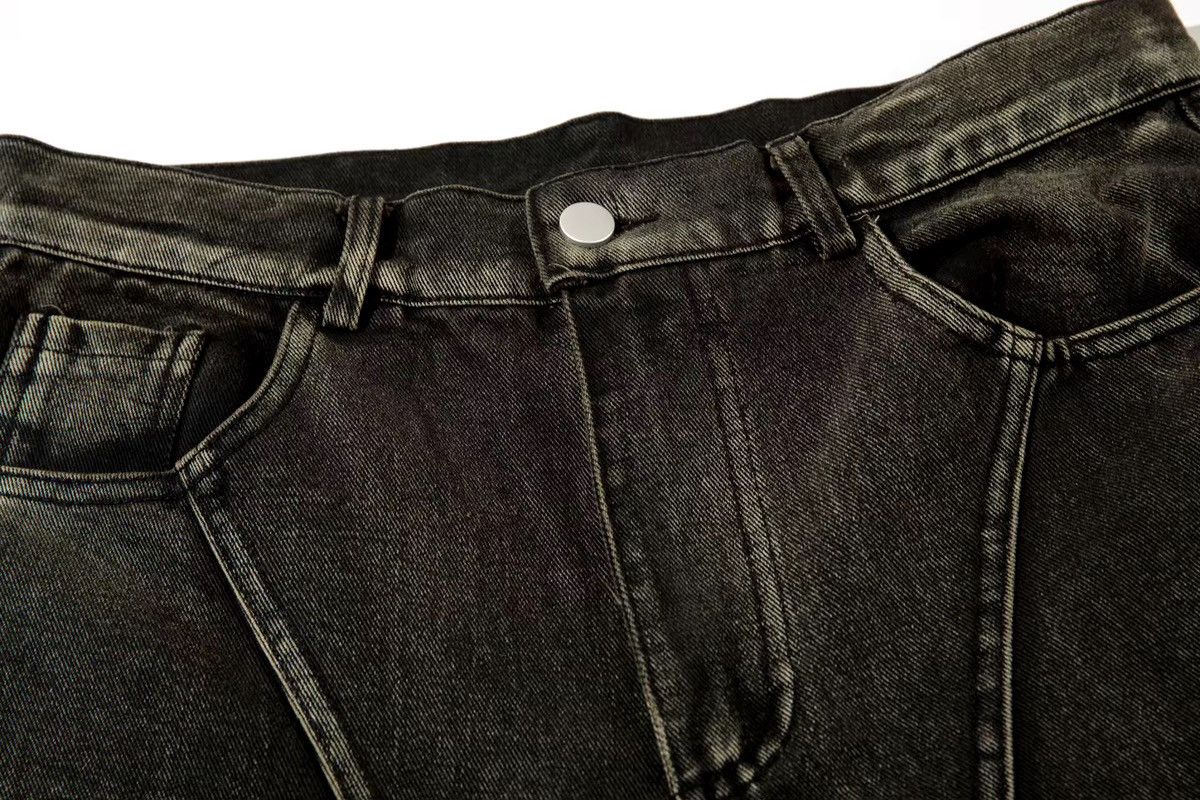 Designer × Vintage Streetwear Design Washed Loose Spliced Jeans Pants Size US 32 / EU 48 - 4 Thumbnail