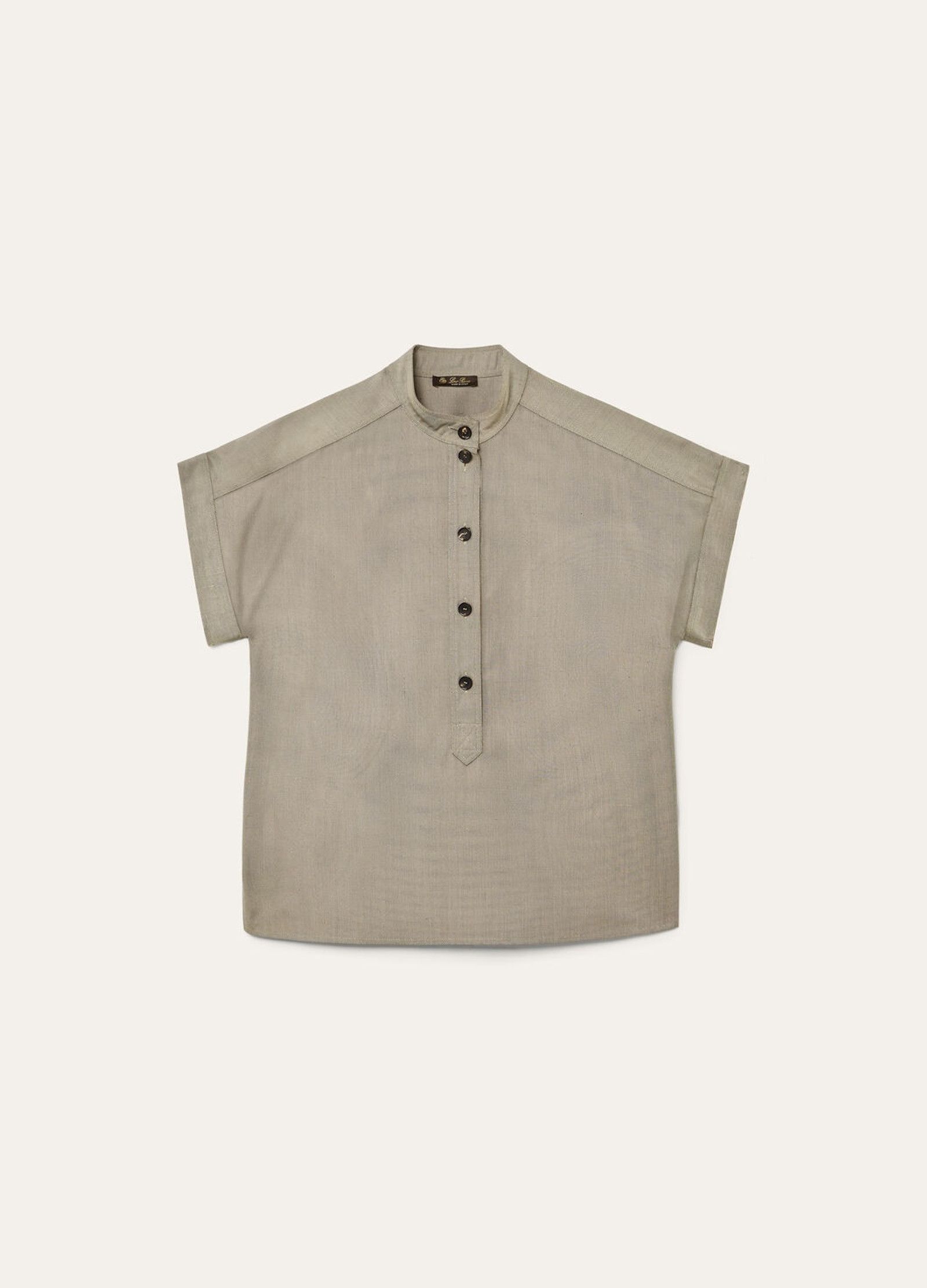 Loro Piana o1srvl11e0526 FAP3847 Elodie Shirt in Beige Size M / US 6-8 / IT 42-44 - 1 Thumbnail