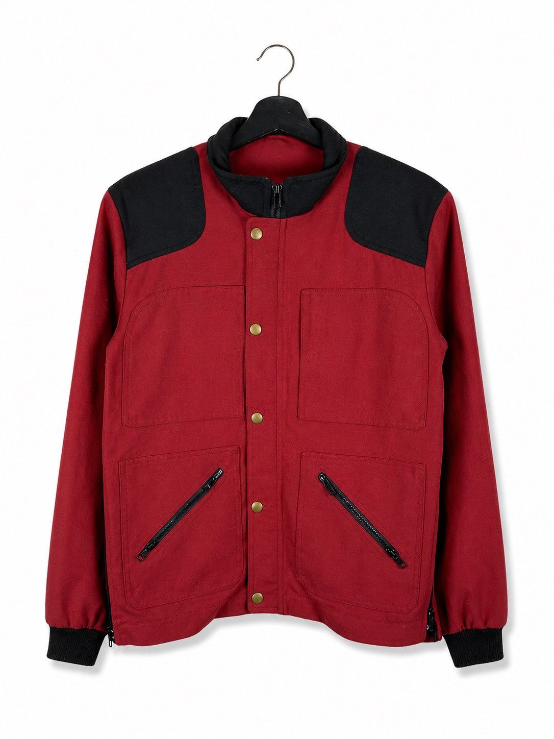 Fusalp Fusalp Vintage Ski Red Black Snap Button Utility Jacket Size US M / EU 48-50 / 2 - 1 Thumbnail
