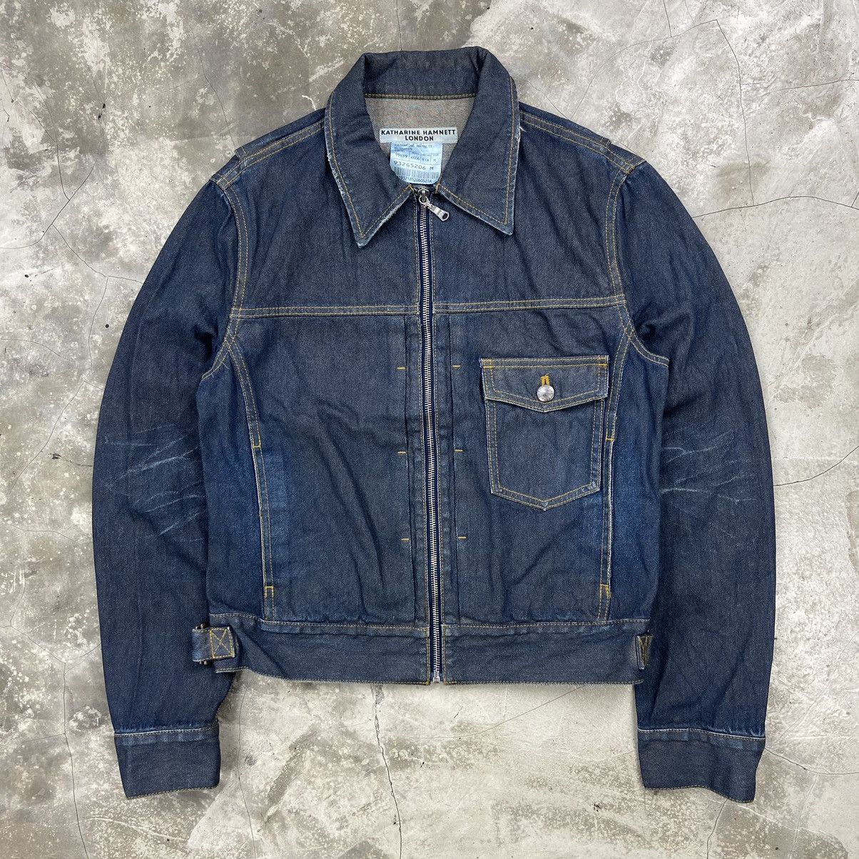 ジャケット・アウター 2000s katharine hamnett london denimcoat Vintage KATHARINE HAMNETT 90s Grunge Jacket Trucker Mens