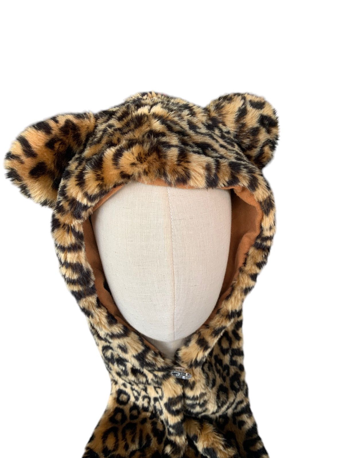 Japanese Brand Plush Leopard Horn Earflap Animals Rayalice Beanie Hats🐆 Size ONE SIZE - 16 Thumbnail