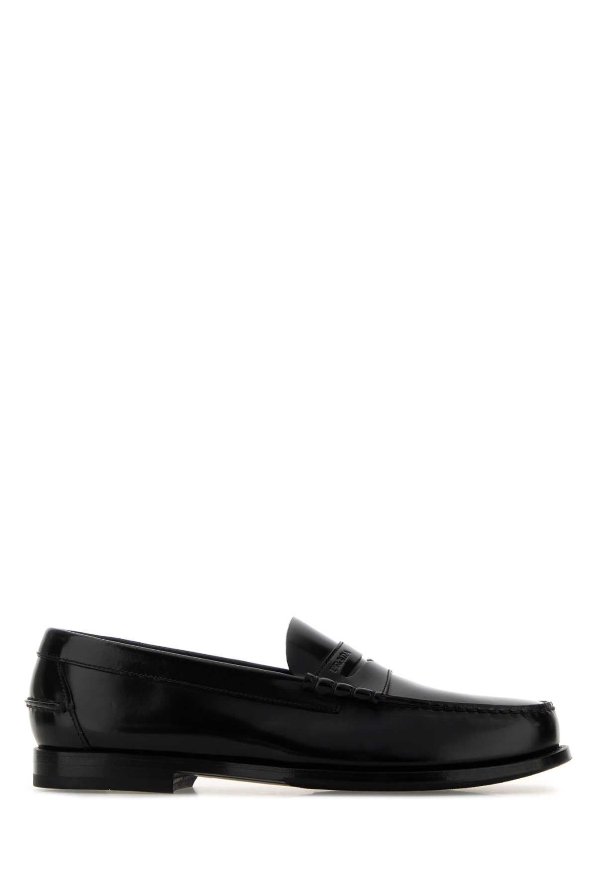 Prada Black Leather Loafers Size US 9.5 / EU 42-43 - 1 Thumbnail
