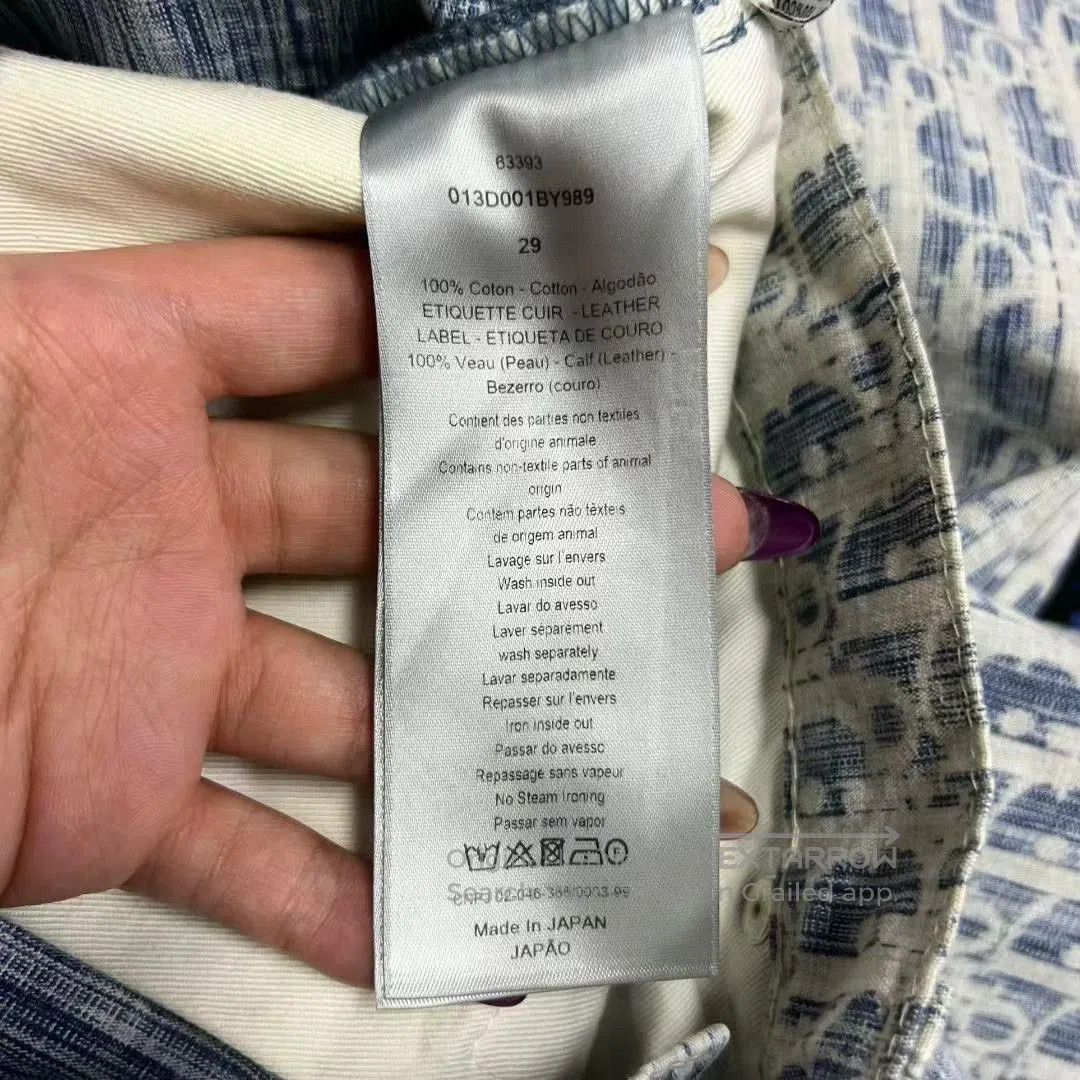 Dior dior blue printed slim-fit jeans. Size US 29 - 3 Thumbnail