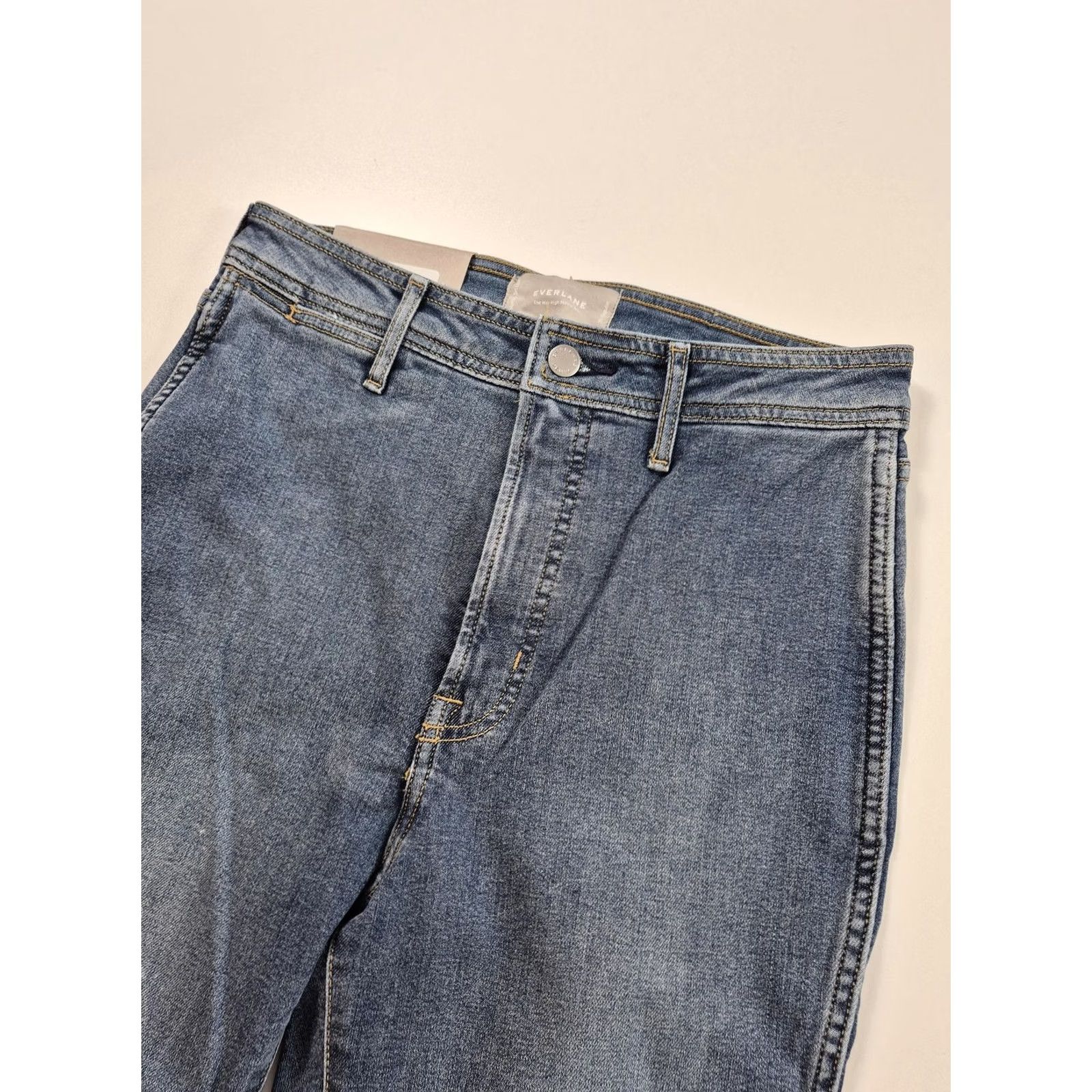 Everlane Everlane The Way High Skinny Jeans Womens 29 Medium Wash Blue Stretch Denim Size 29" - 2 Thumbnail