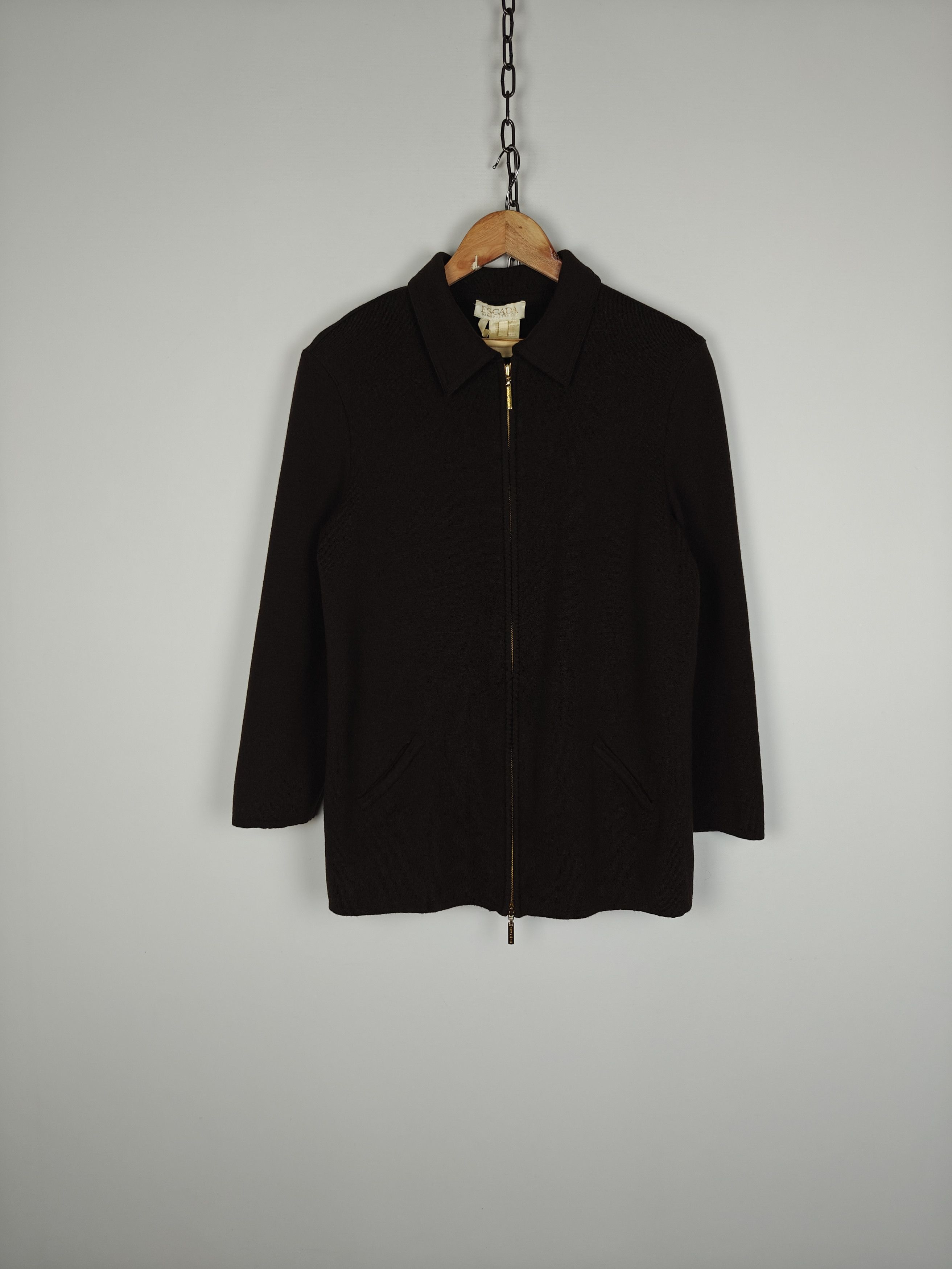 Escada Escada Margaretha Ley Wool/Cashmere Jacket VTG Zip size 44 Size M / US 6-8 / IT 42-44 - 1 Thumbnail