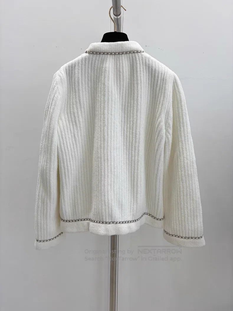 Chanel Chanel Four-pocket leather chain design white jacket Size XS / US 0-2 / IT 36-38 - 2 Thumbnail