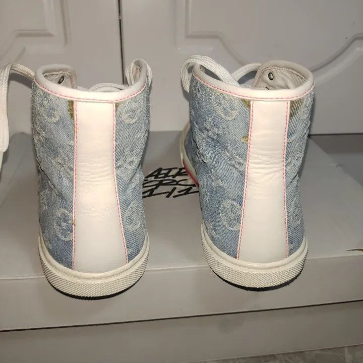 Louis Vuitton Louis Vuitton High-Top Denim Sneakers -2508 Size US 6.5 / EU 39-40 - 1 Thumbnail