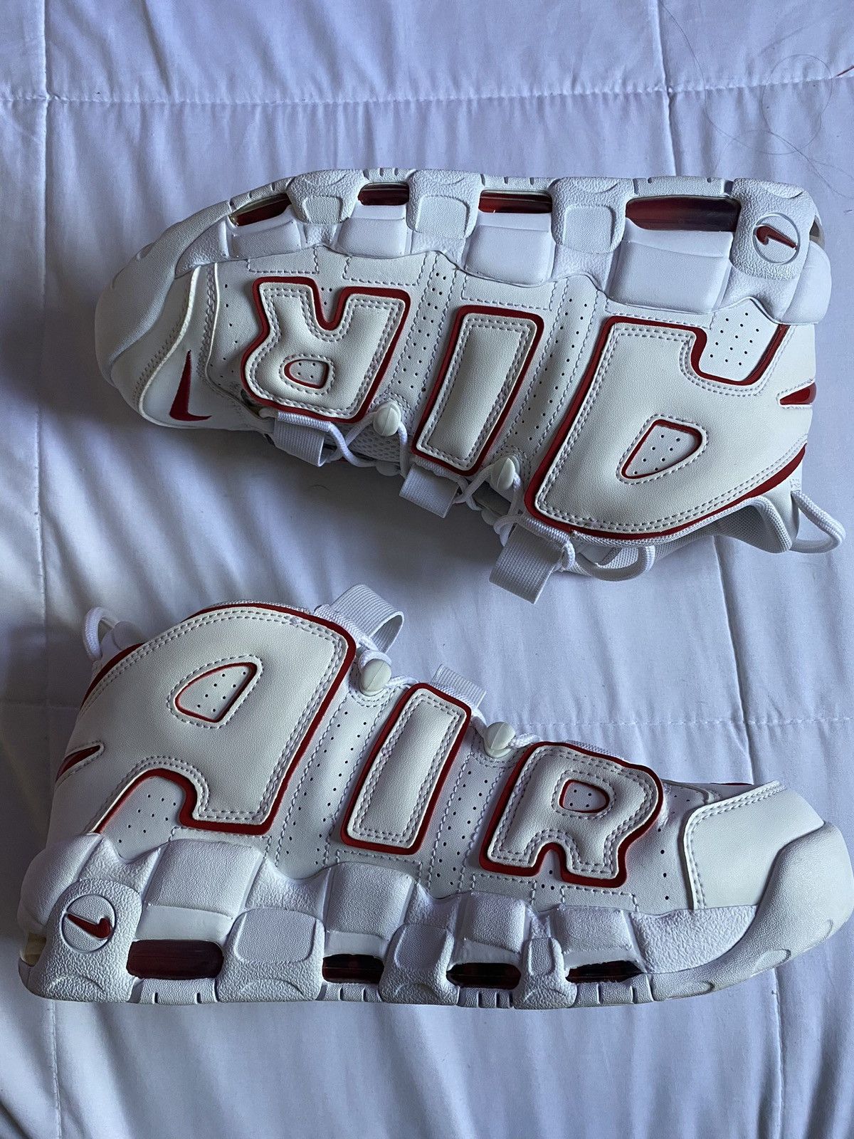 Nike Air More Uptempo White Varsity Red Size US 10 / EU 43 - 2 Thumbnail