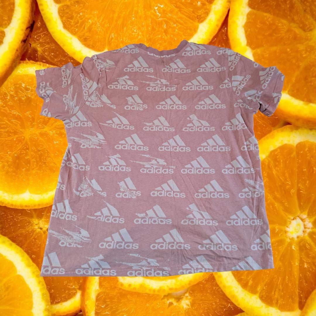 Adidas Adidas Pink Tee with Logos Throughout Size ONE SIZE - 4 Thumbnail