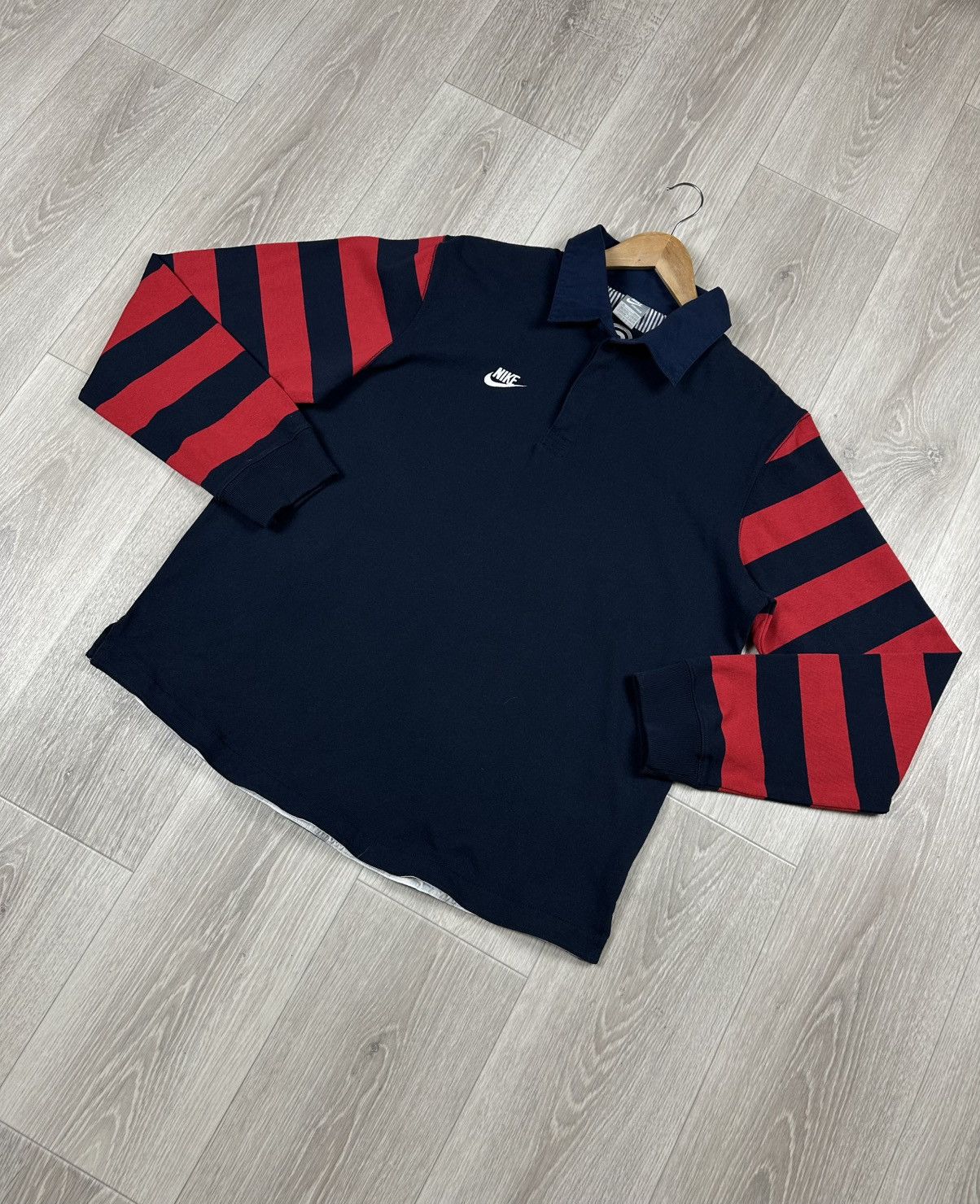 Vintage Vintage Nike Rugby Polo Sweatshirt Spell Oregon USA Y2K Size US XL / EU 56 / 4 - 3 Thumbnail