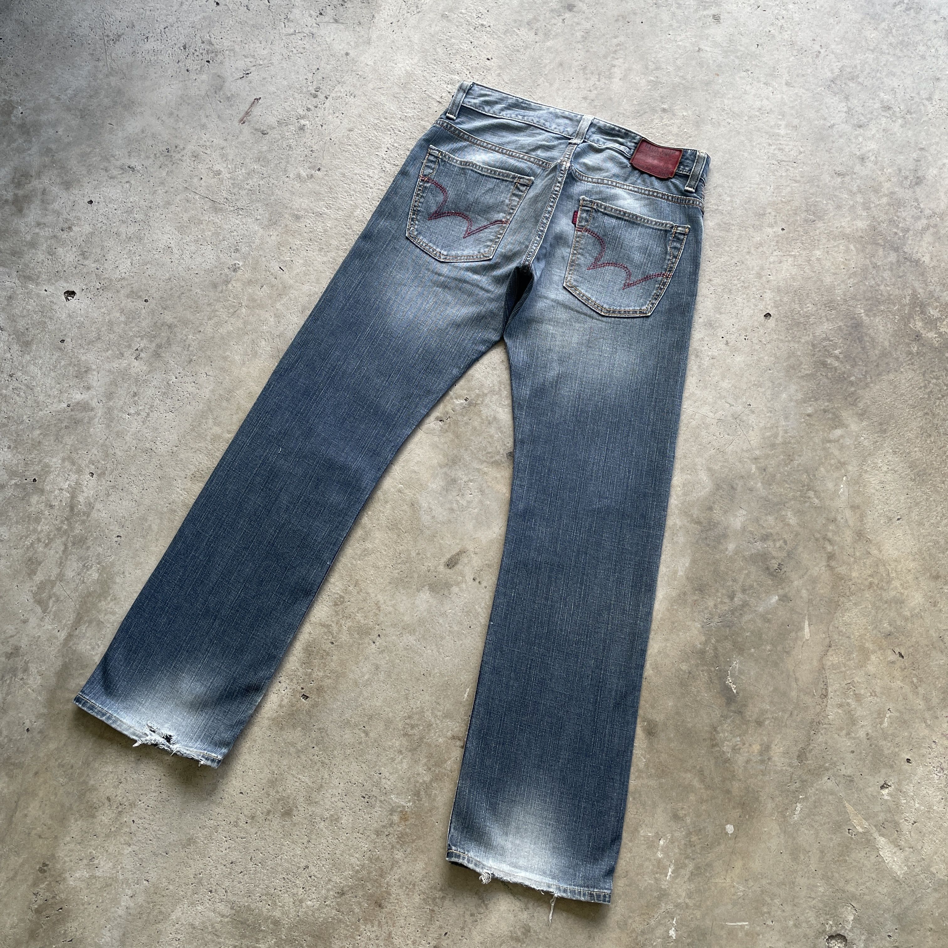 Edwin × Jean W32 VINTAGE EDWIN 503 DISTRESSED FADED JEANS PANTS DENIM Size US 32 / EU 48 - 1 Thumbnail