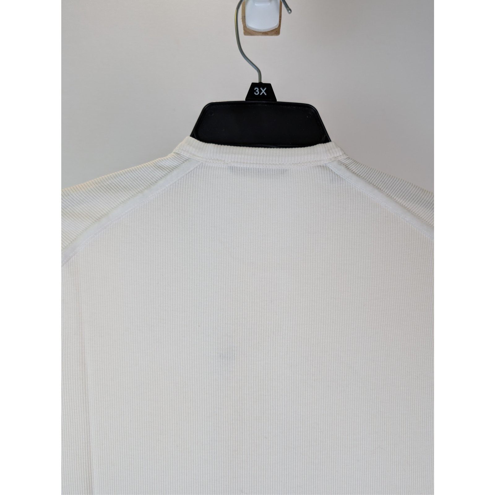 Tom Ford o1rshd1 Ribbed Henley Shirt Sweatshirt T-Shirt in Chalk 60 Size US XXL / EU 58 / 5 - 16 Thumbnail