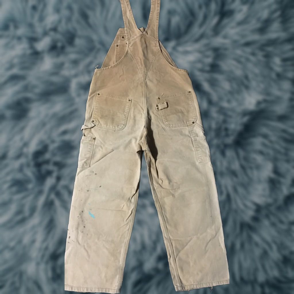 Carhartt Vtg 80s 90s Carhartt Faded Distress Paint Overalls 40/28 Grunge Punk Biker WIP Size US 40 / EU 56 - 1 Thumbnail