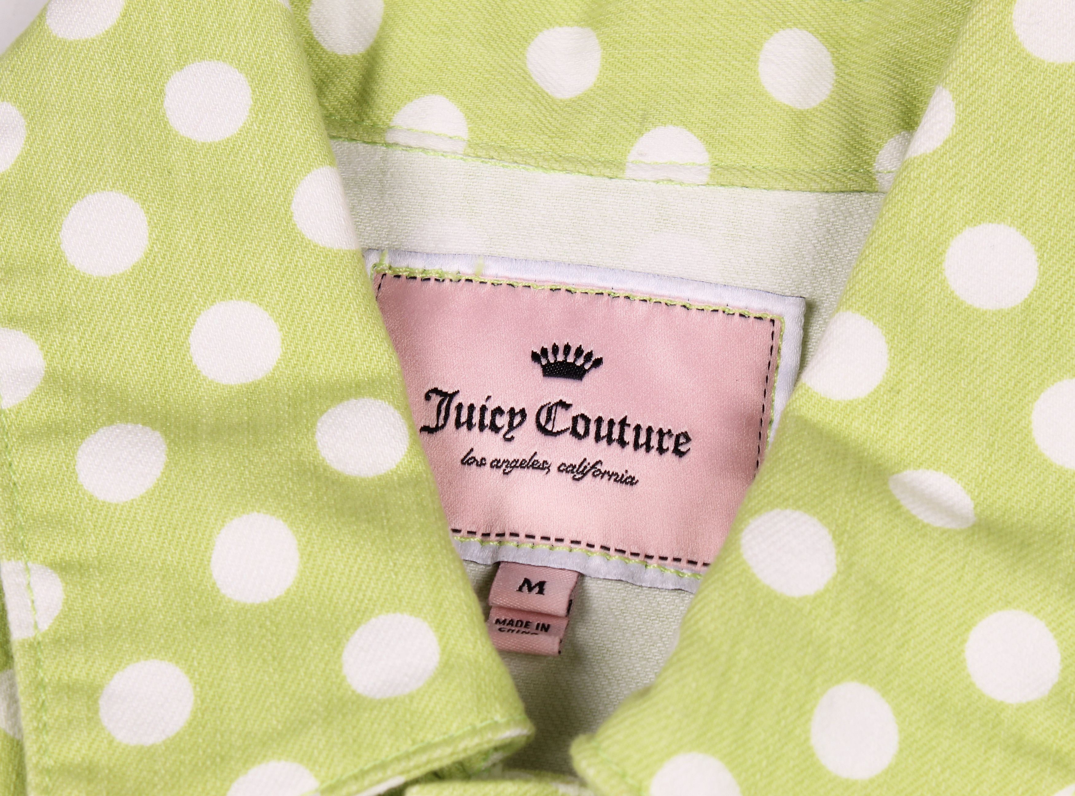 Juicy Couture × Vintage Juicy Couture Vintage Y2K Polka Dot Lemongrass Jacket Size M / US 6-8 / IT 42-44 - 4 Thumbnail