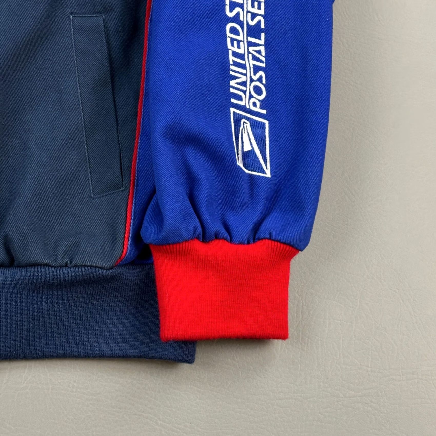NASCAR VINTAGE USPS Nascar Jacket Mens XL Blue Logo Bomber Jacket Size US XL / EU 56 / 4 - 3 Thumbnail