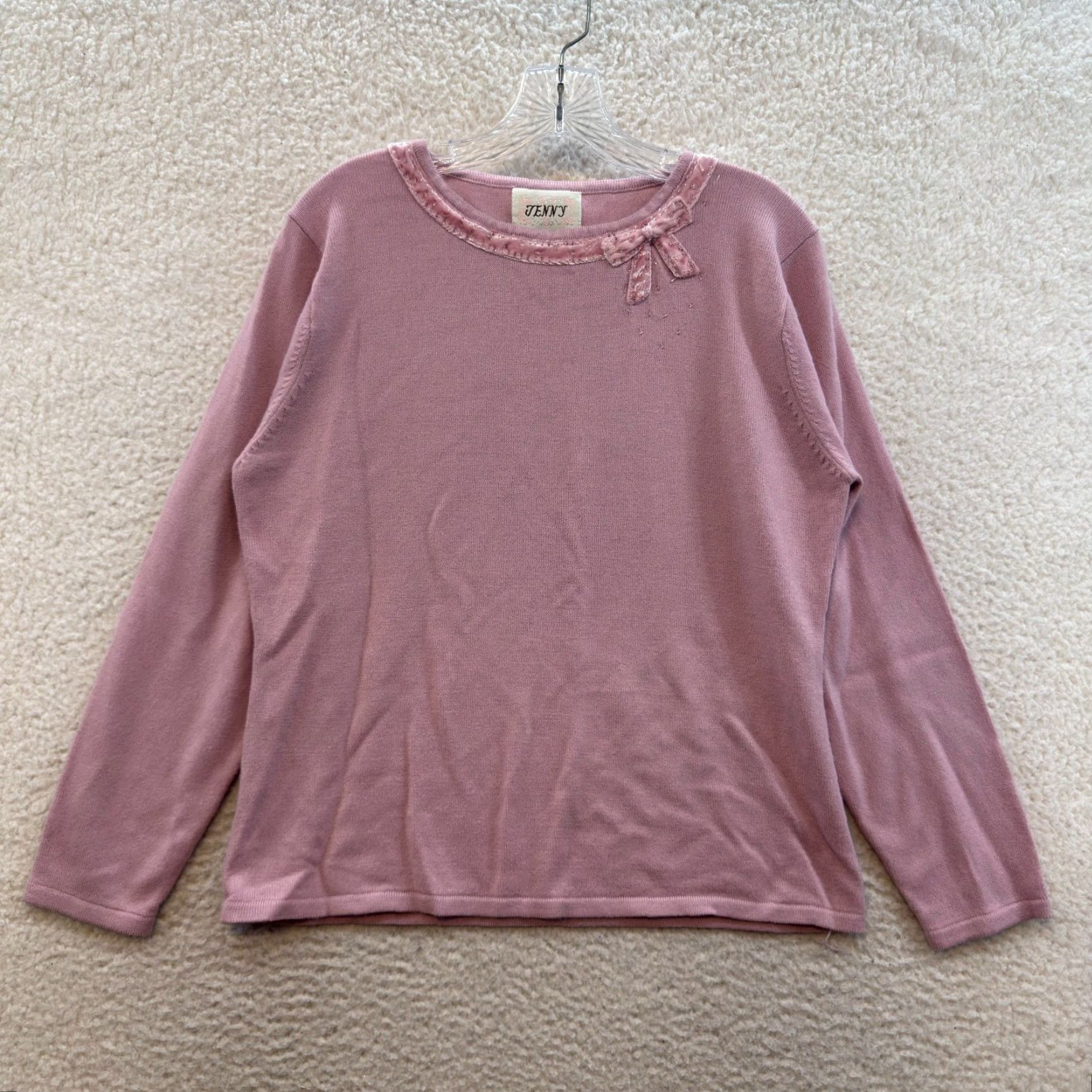 Vintage VINTAGE 90s Jenny Sweater Top L Pink Cottagecore Fairy Kei Coquette Grandma Shirt Mens Womens Girls Boys Size L / US 10 / IT 46 - 2 Thumbnail