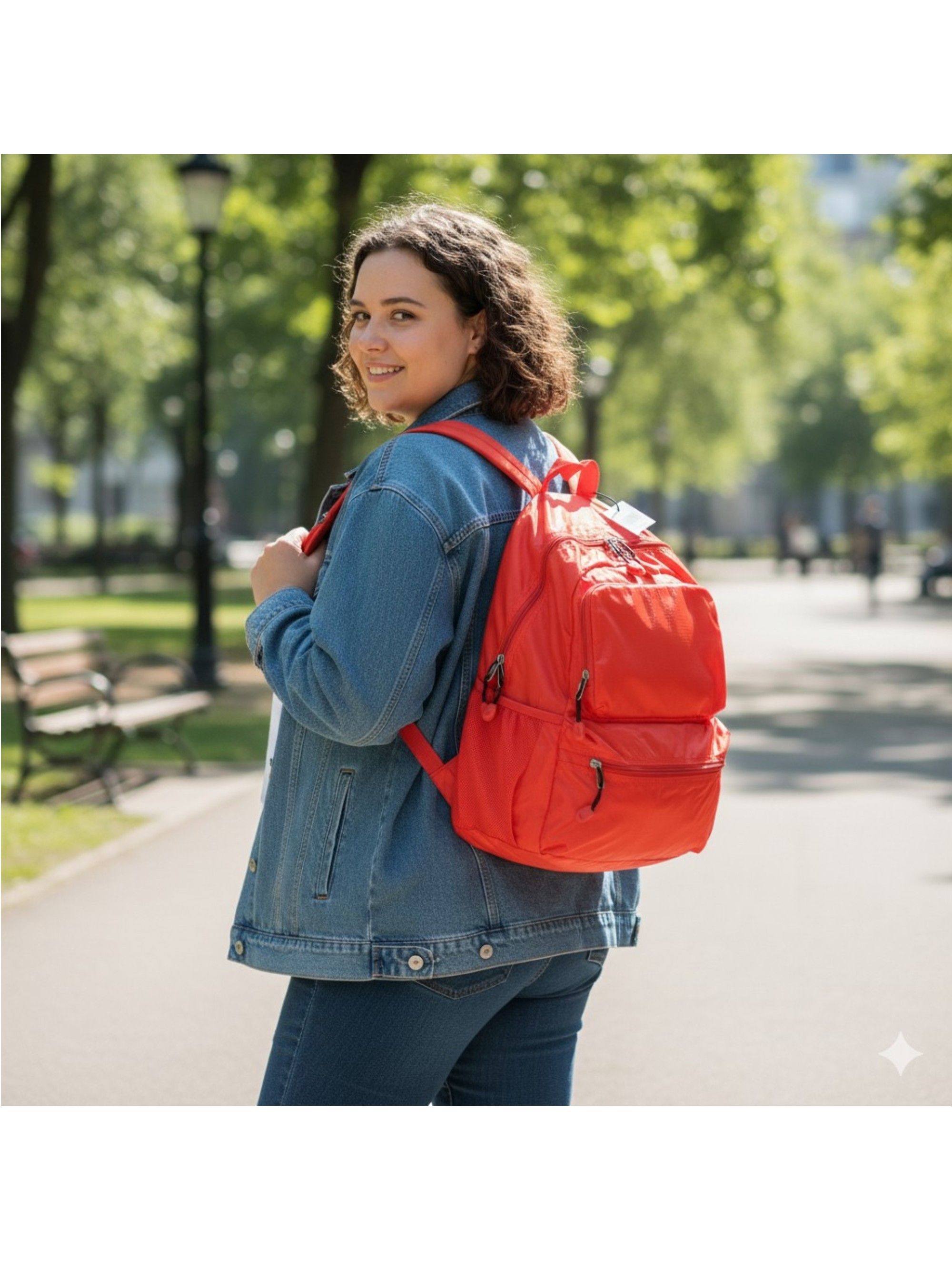 Other Convertible Backpack Red Folds Pouch Zipper Pocket Rip Stop Size ONE SIZE - 11 Thumbnail
