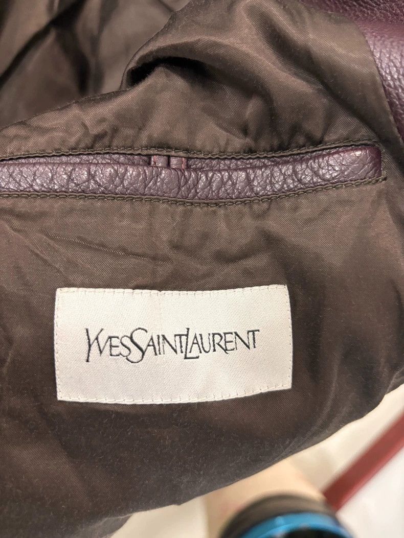 Saint Laurent Paris Saint Laurent Purple Bomber Leather Jacket-2507 Size US L / EU 52-54 / 3 - 2 Thumbnail