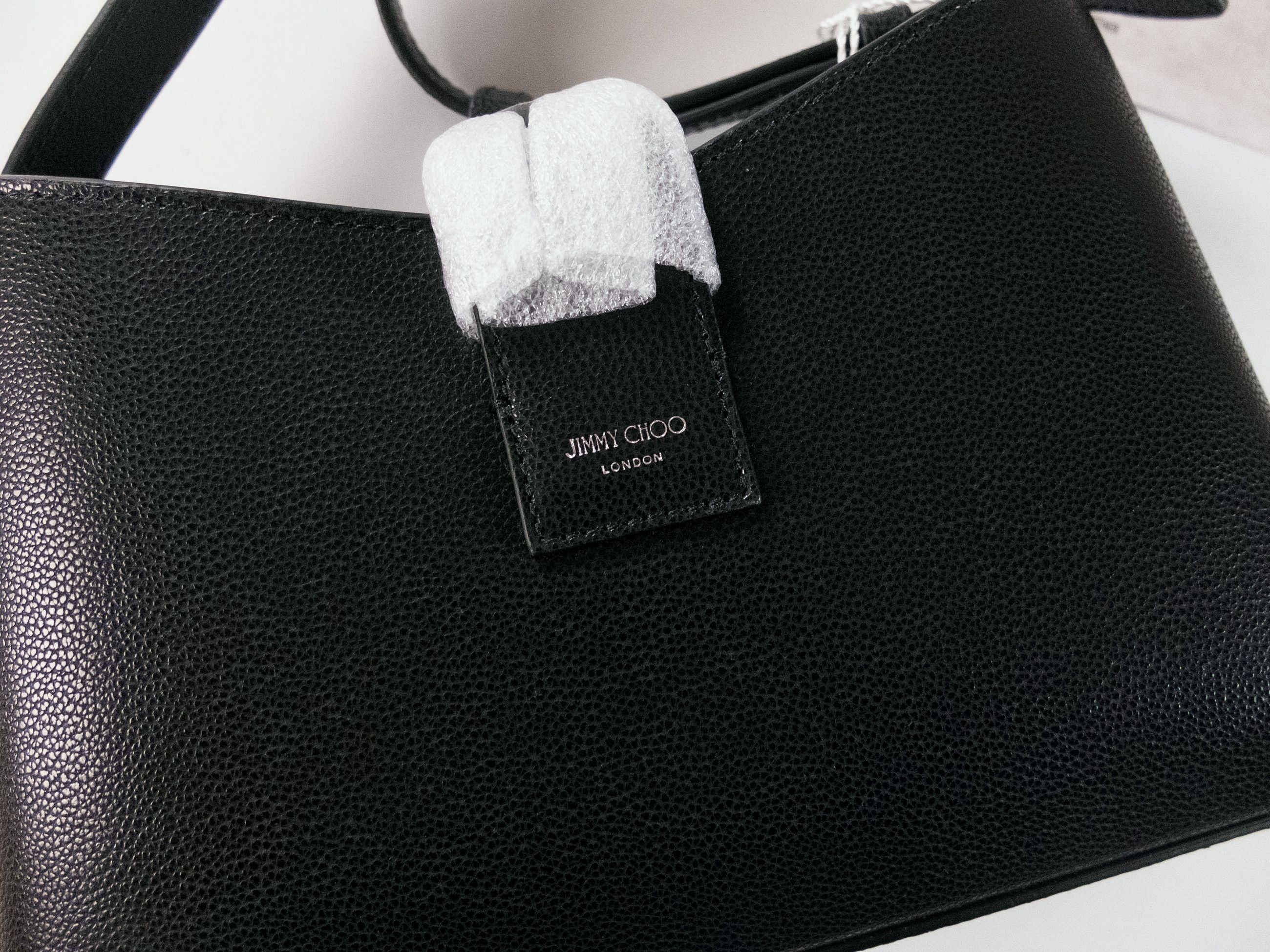 Jimmy Choo JIMMY CHOO Cheri black hobo shoulder bag w crystal buckle Size ONE SIZE - 3 Thumbnail
