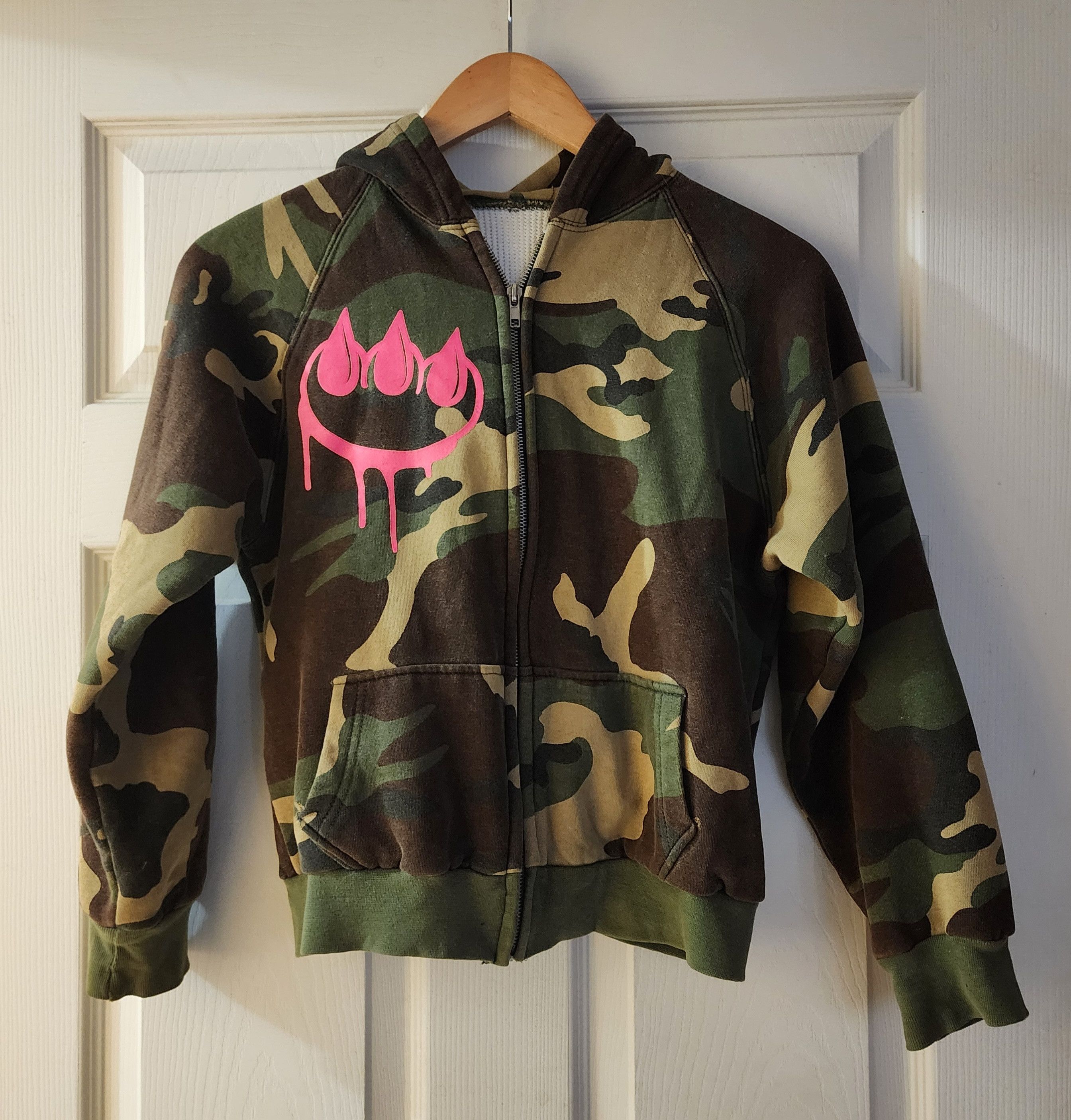 I Love NY Vintage CLAW Money Graffiti NYC Camo Claw Crop Top Hoodie Size S / US 4 / IT 40 - 7 Thumbnail