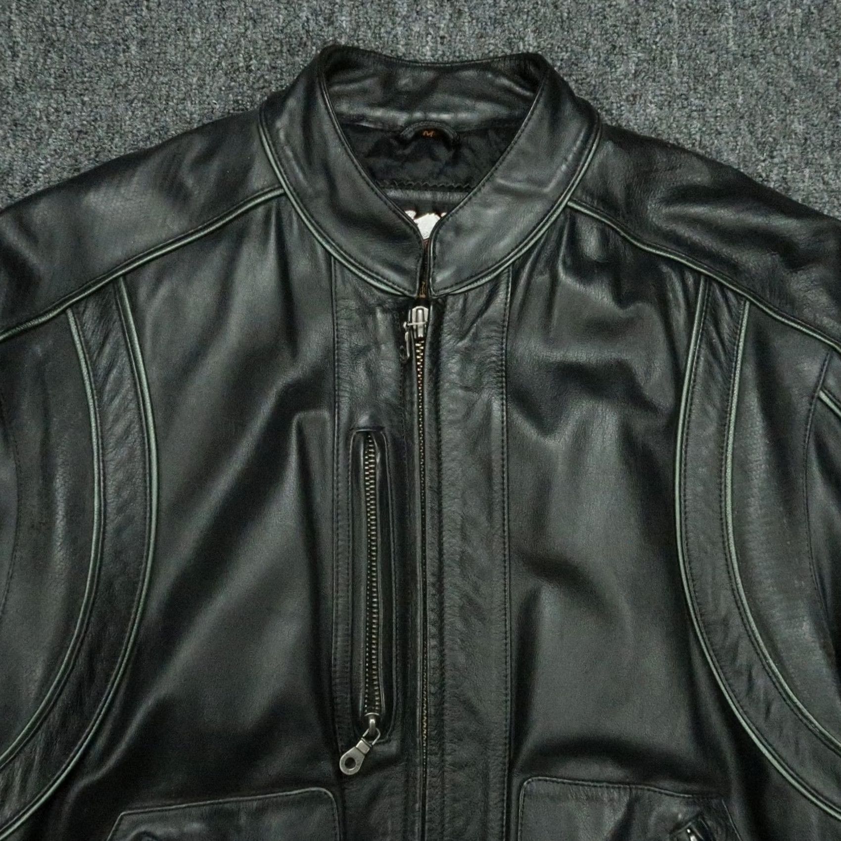 Harley Davidson Harley-Davidson Jacket Mens Medium Black Leather Bar Shield Quilt Lined Biker Shirt Jacket Mens Size US M / EU 48-50 / 2 - 4 Thumbnail