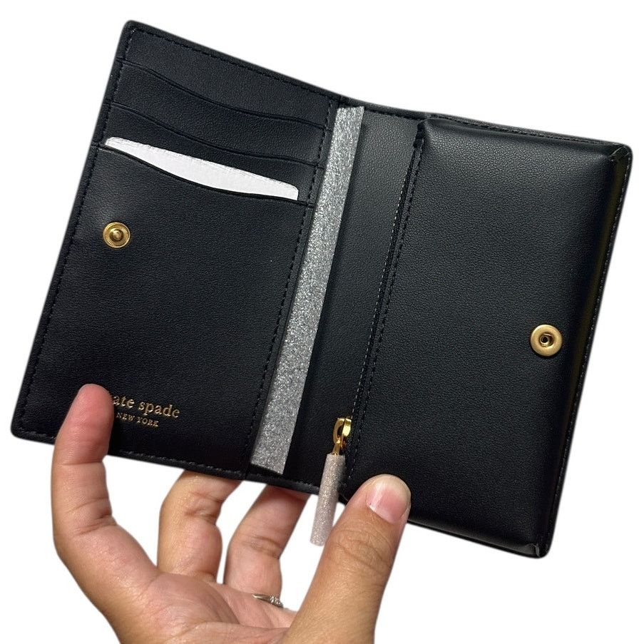 Kate Spade Kate Spade Katy Small Bifold Snap Wallet in Black Size ONE SIZE - 5 Thumbnail