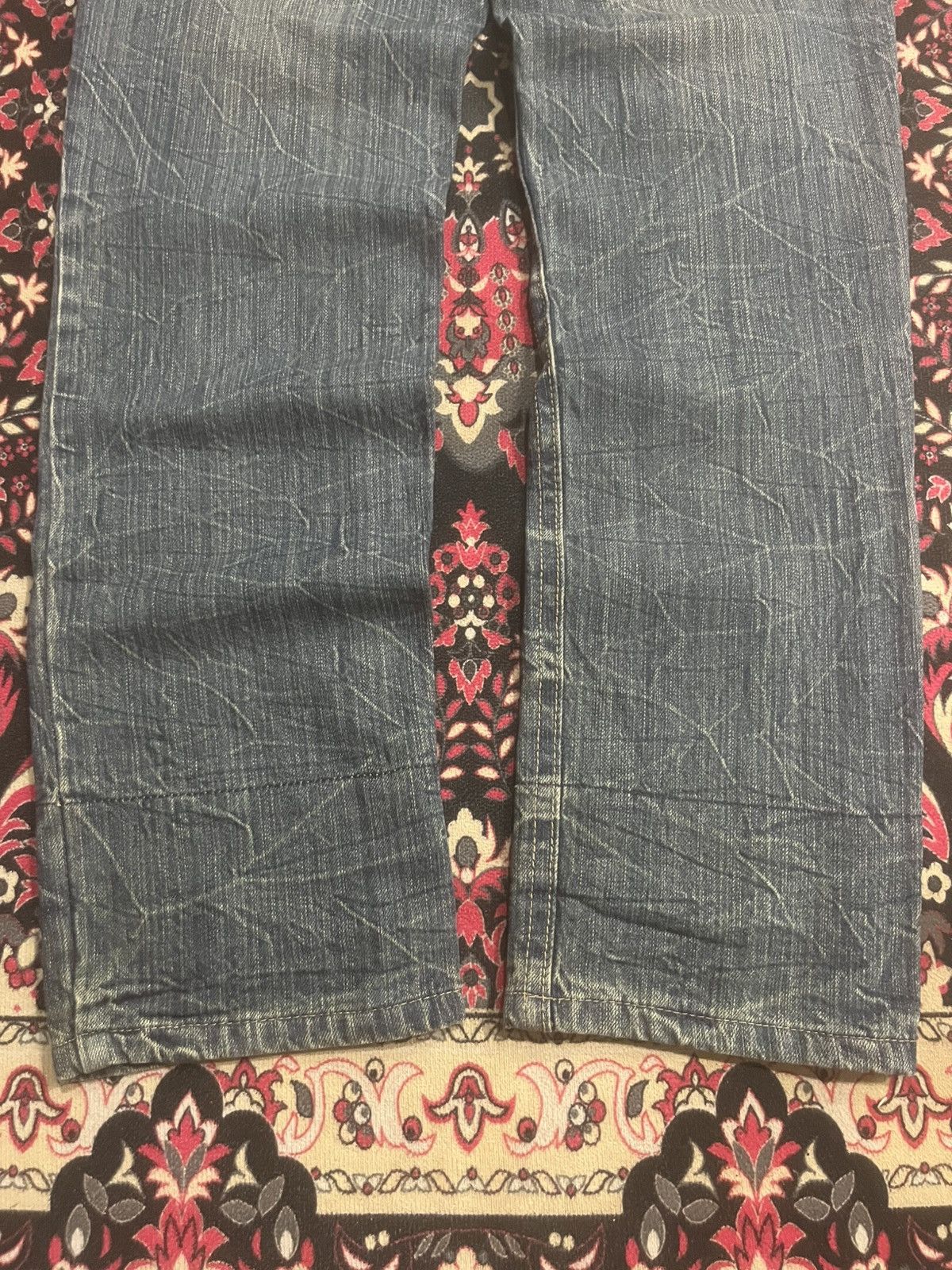 Japanese Brand Vintage Distressed Double Waist Leopard Style Blue Jeans Size 30" / US 8 / IT 44 - 8 Thumbnail