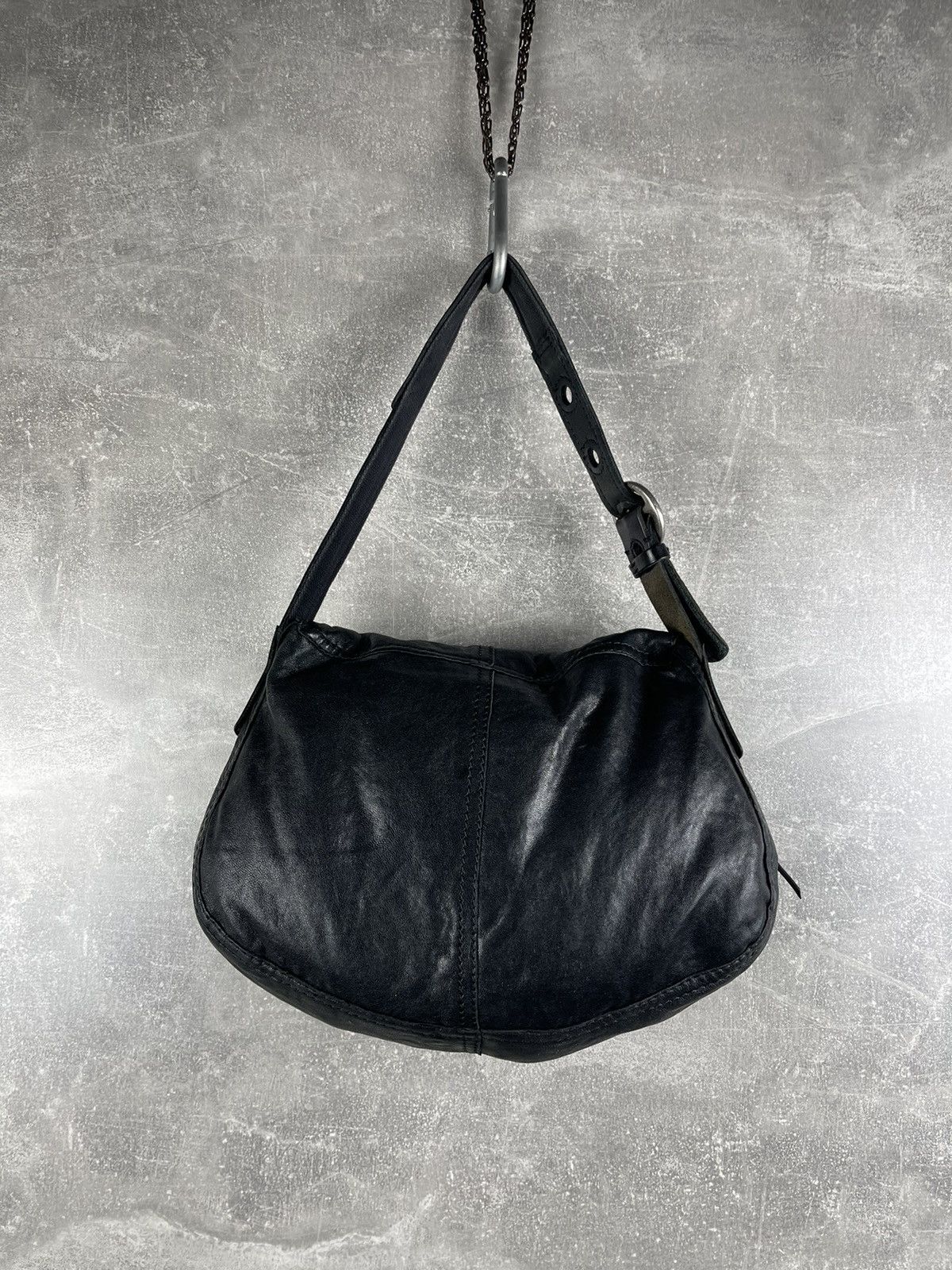 Lucky Brand Lucky Brand Avant Garde Black Lamb Leather Shoulder Boho Bag Size ONE SIZE - 6 Thumbnail