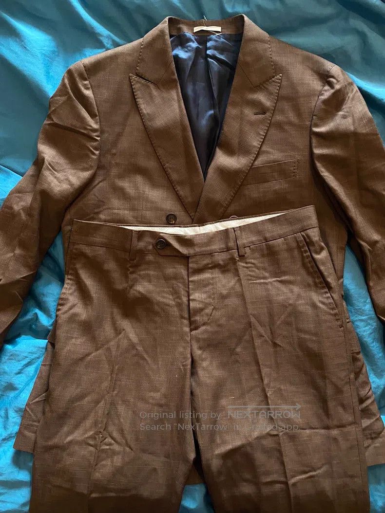 Brunello Cucinelli brunello cucinelli Double-breasted Suit Set, Plaid, Wool L Size 50L - 5 Thumbnail