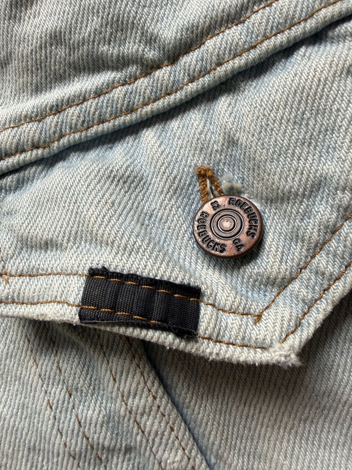 Vintage Vintage Roebucks Faded Western Wear Denim Jacket Size US L / EU 52-54 / 3 - 3 Thumbnail