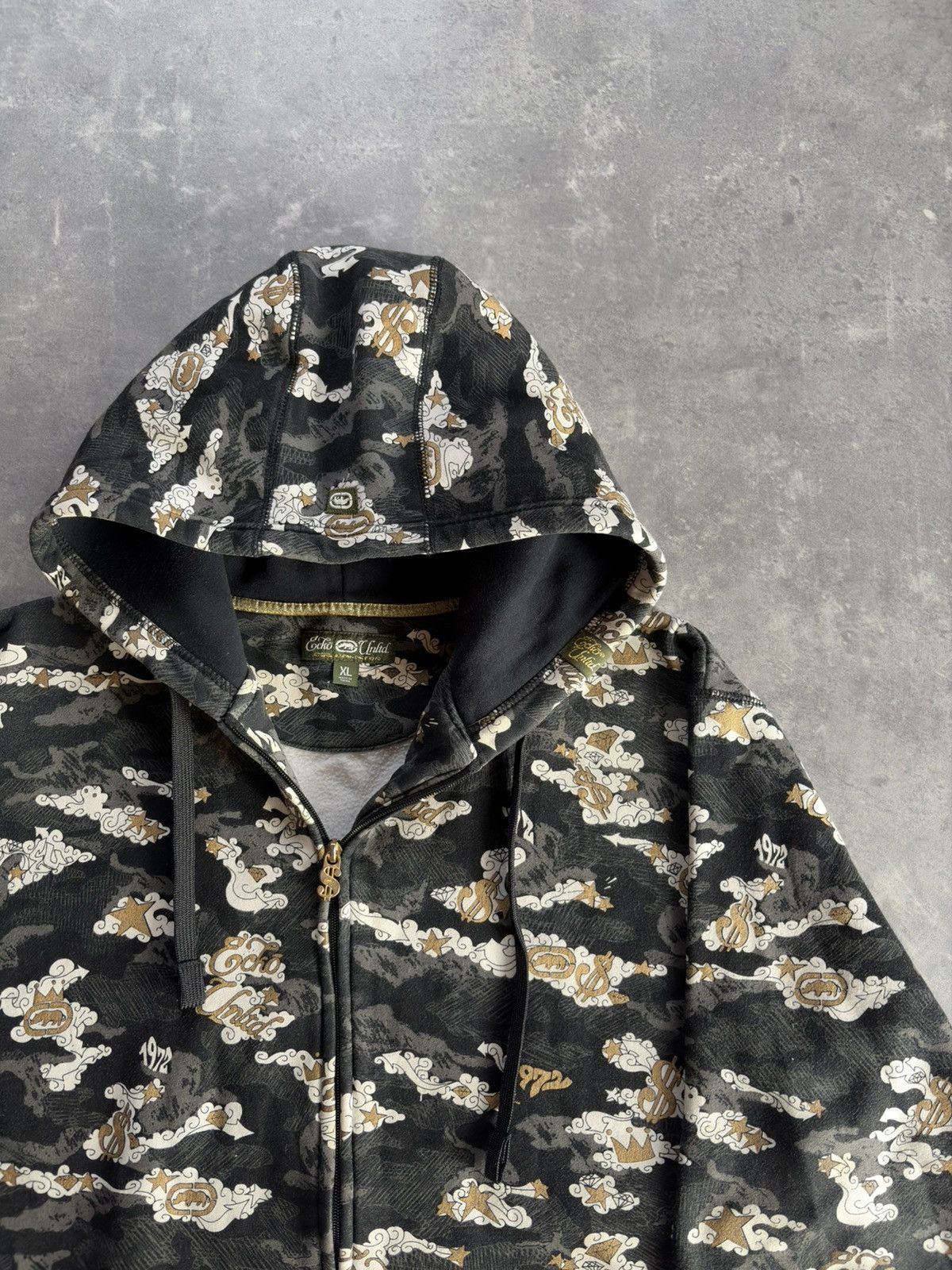 Ecko Unltd. Ecko Unltd Dollar Money AOP Baggy Zip Hoodie XL XXL Size US XL / EU 56 / 4 - 4 Thumbnail