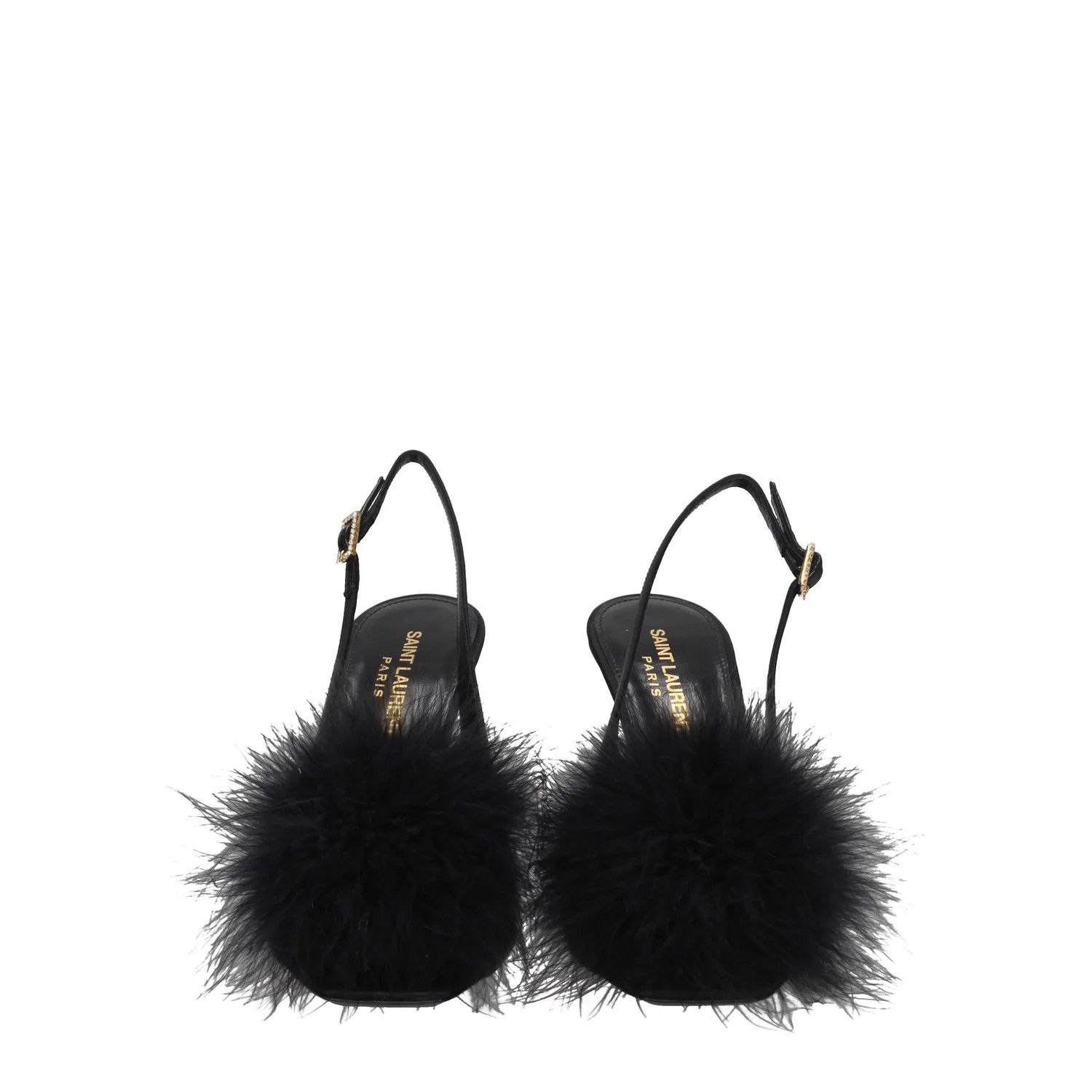 Saint Laurent Paris ob1o1e1124 Satin Sandals in Black Size US 7 / IT 37 - 3 Thumbnail