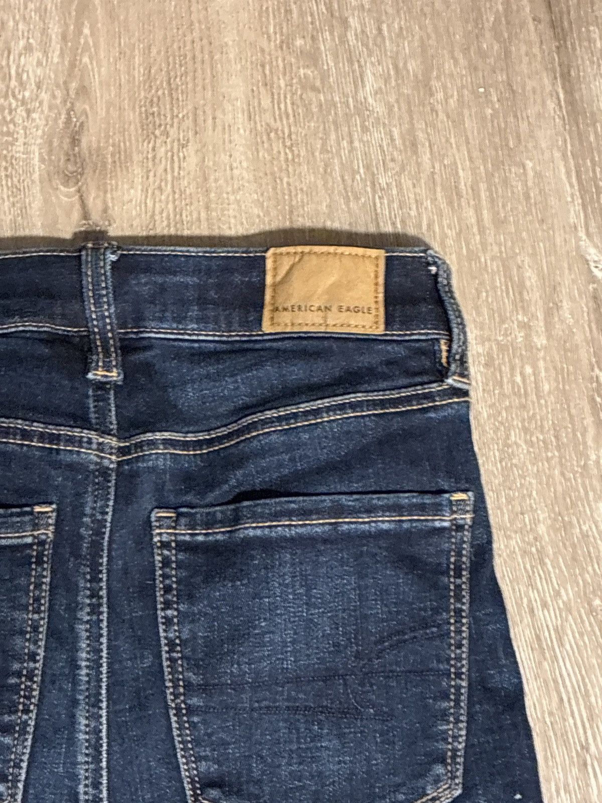 American Eagle Outfitters Women's American Eagle Super Highrise Jegging Dark Blu Denim Size 24" / US 00 / IT 34 - 4 Thumbnail