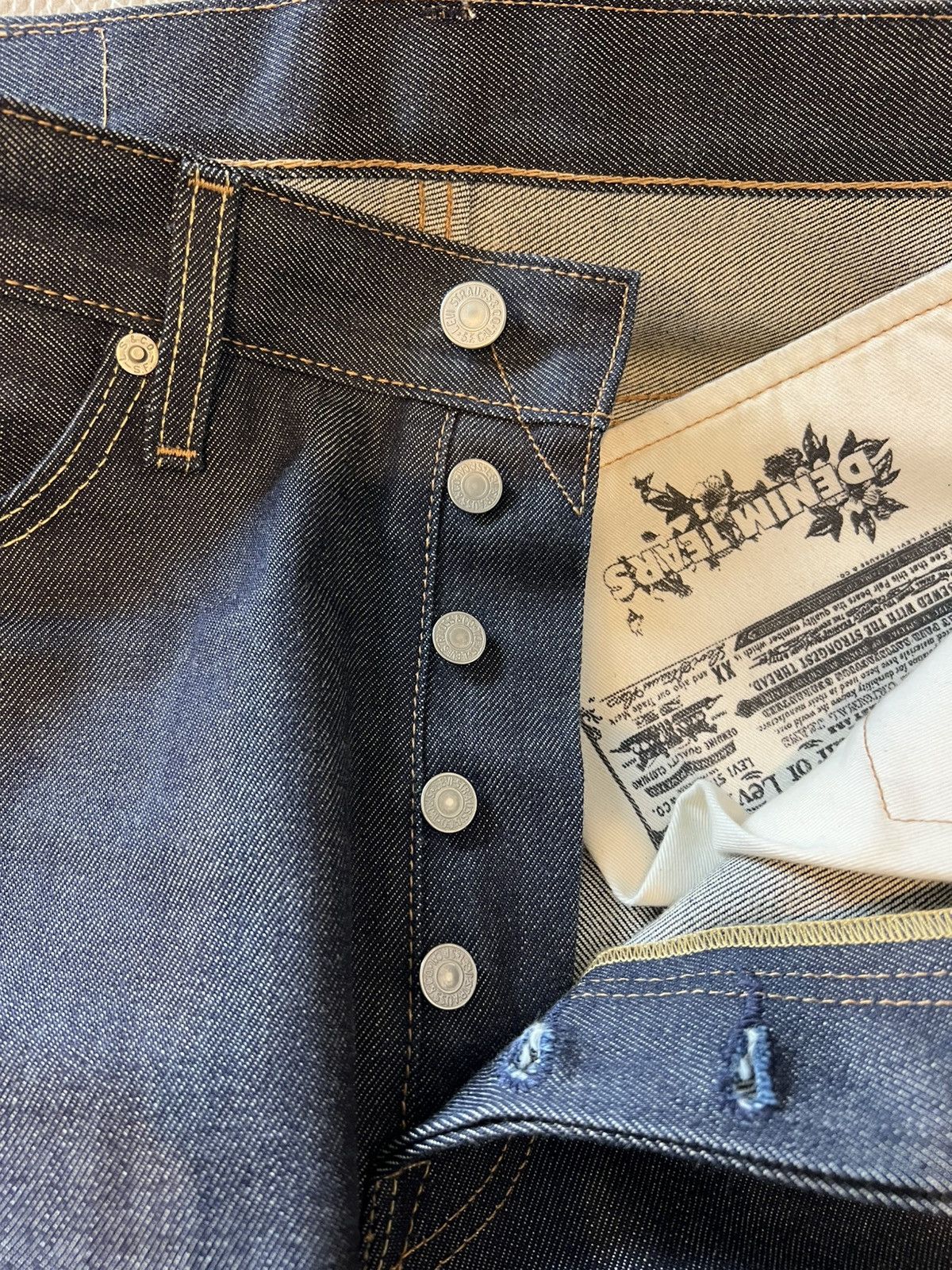 DENIM TEARS × Levi's Denim Tears x Levi’s Plain Jane Selvedge Raw 501s Size US 33 - 7 Thumbnail
