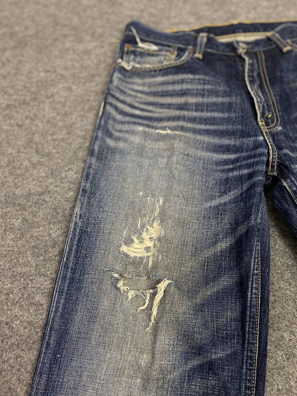 Levi's vintage levis 502 distressed denim nice design Size US 34 / EU 50 - 12 Thumbnail