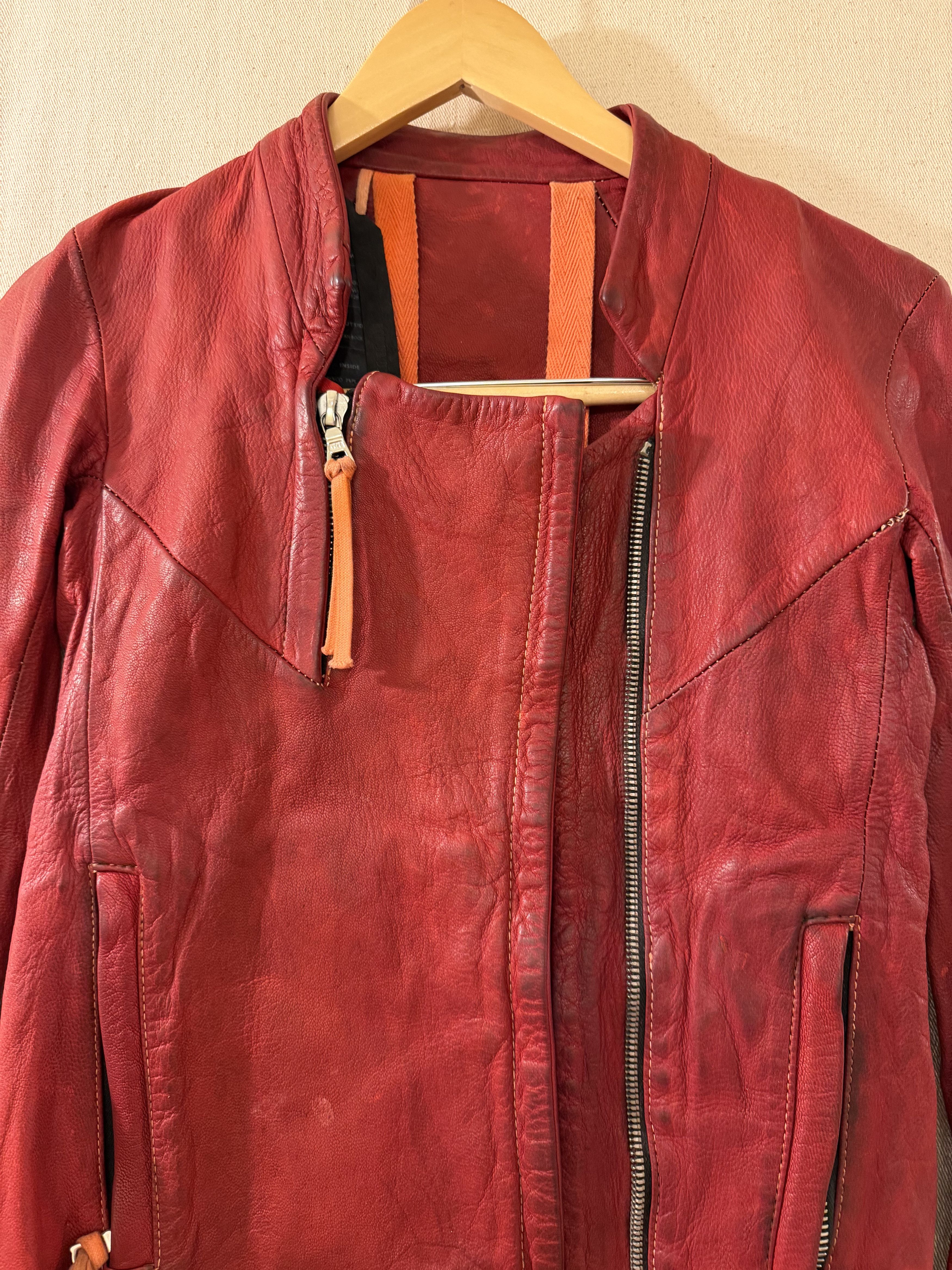Boris Bidjan Saberi WJ2 Horse Leather Object Dyed Leather Jacket XS Size XS / US 0-2 / IT 36-38 - 2 Thumbnail