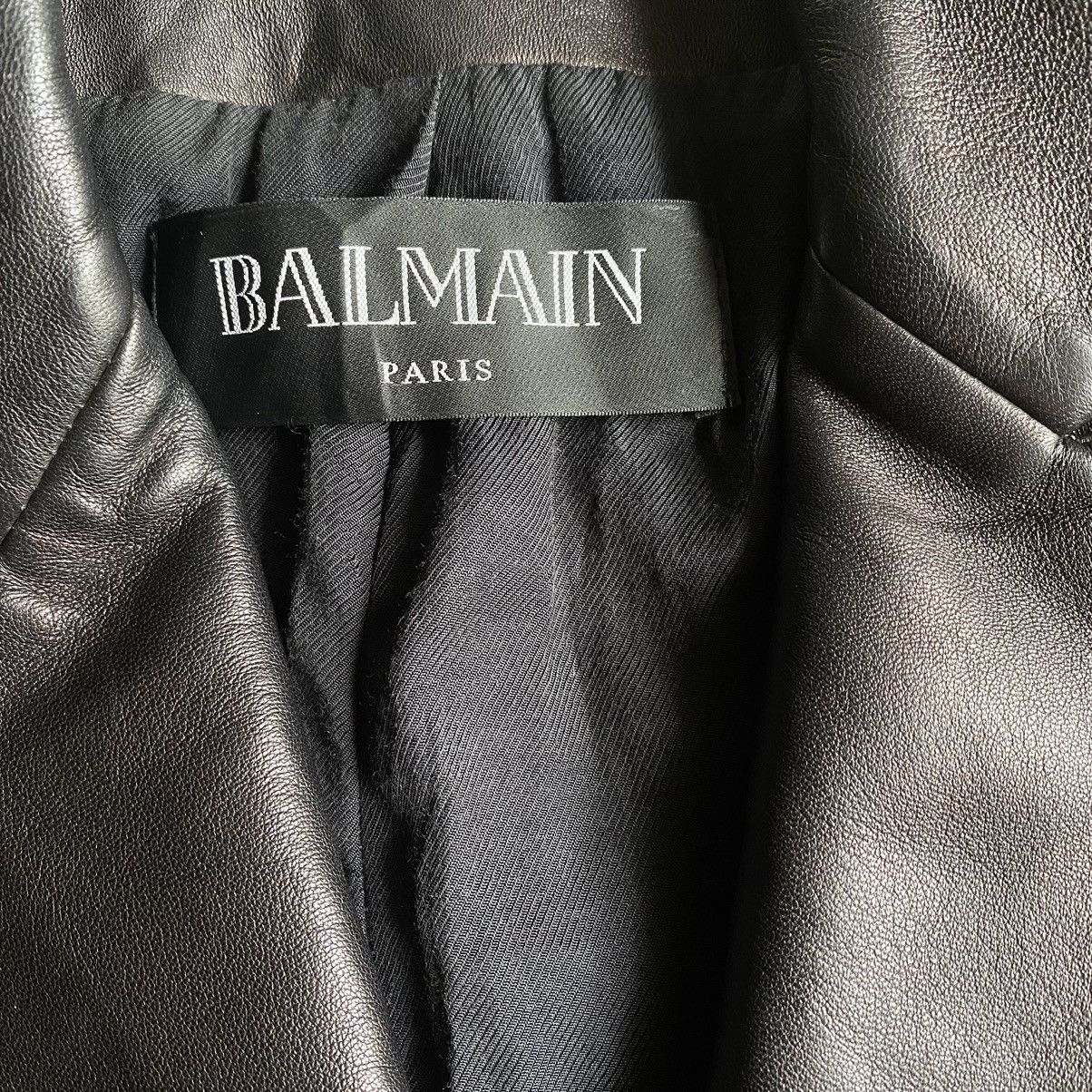 Balmain Balmain Double Breasted Sheep Leather Coat Size S / US 4 / IT 40 - 8 Thumbnail