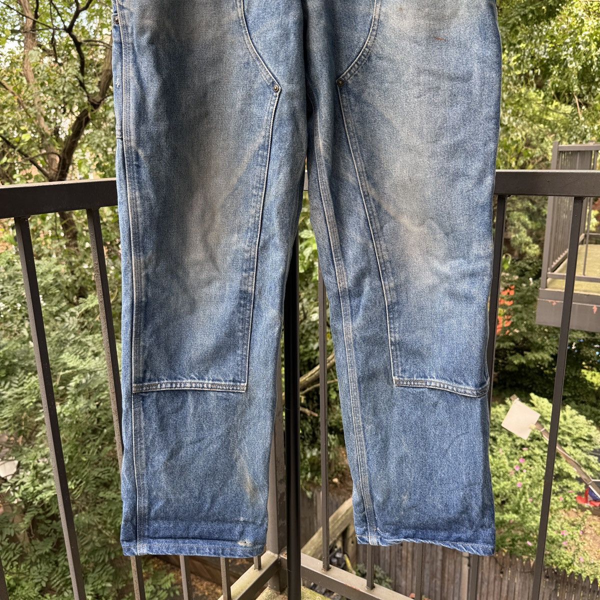 Vintage Carhartt Double Knee Thrashed Faded Distressed ERD Grunge Size US 32 / EU 48 - 7 Thumbnail