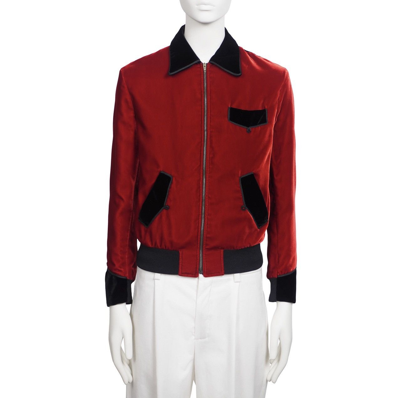 Saint Laurent Paris SAINT LAURENT By HEDI SLIMANE F/W 2016 Runway Velvet Jacket Size US S / EU 44-46 / 1 - 1 Thumbnail