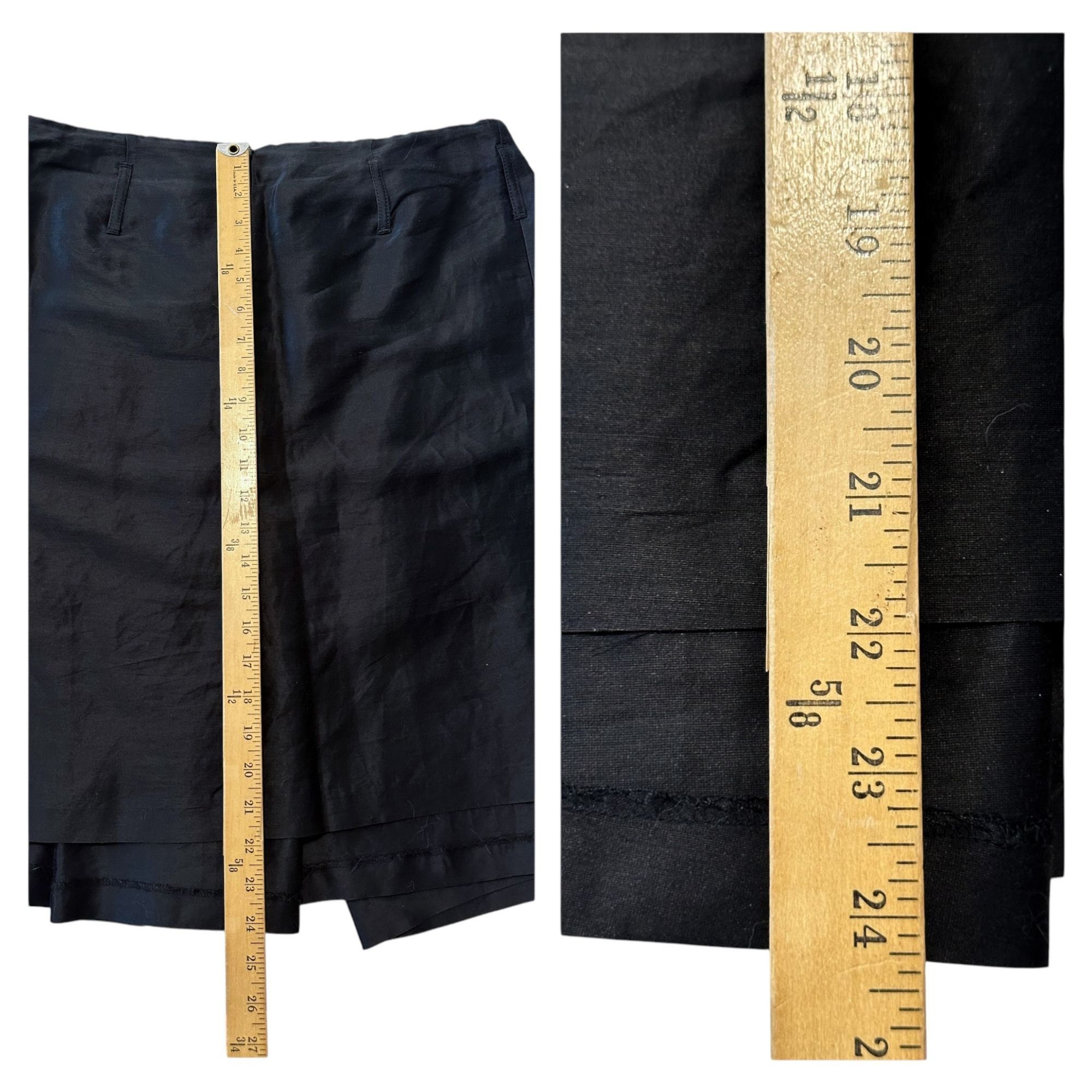 Dries Van Noten Dries Van Noten Black Faux Wrap A line Skirt, Size 40EU Size 28" / US 6 / IT 42 - 11 Thumbnail