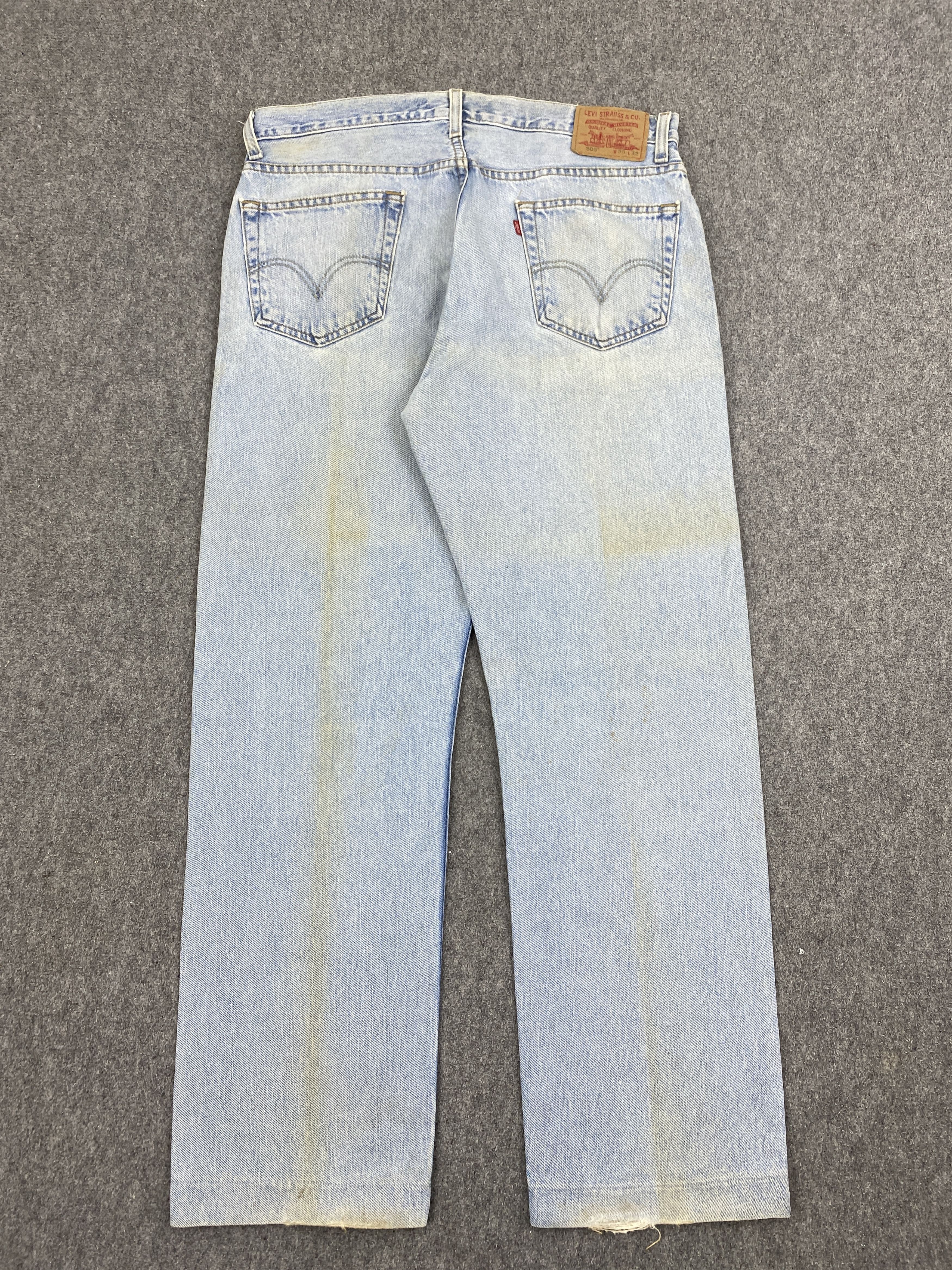 Levi's × Vintage Vintage Levis 505 Rusty Light Blue Jeans Size US 35 - 3 Thumbnail