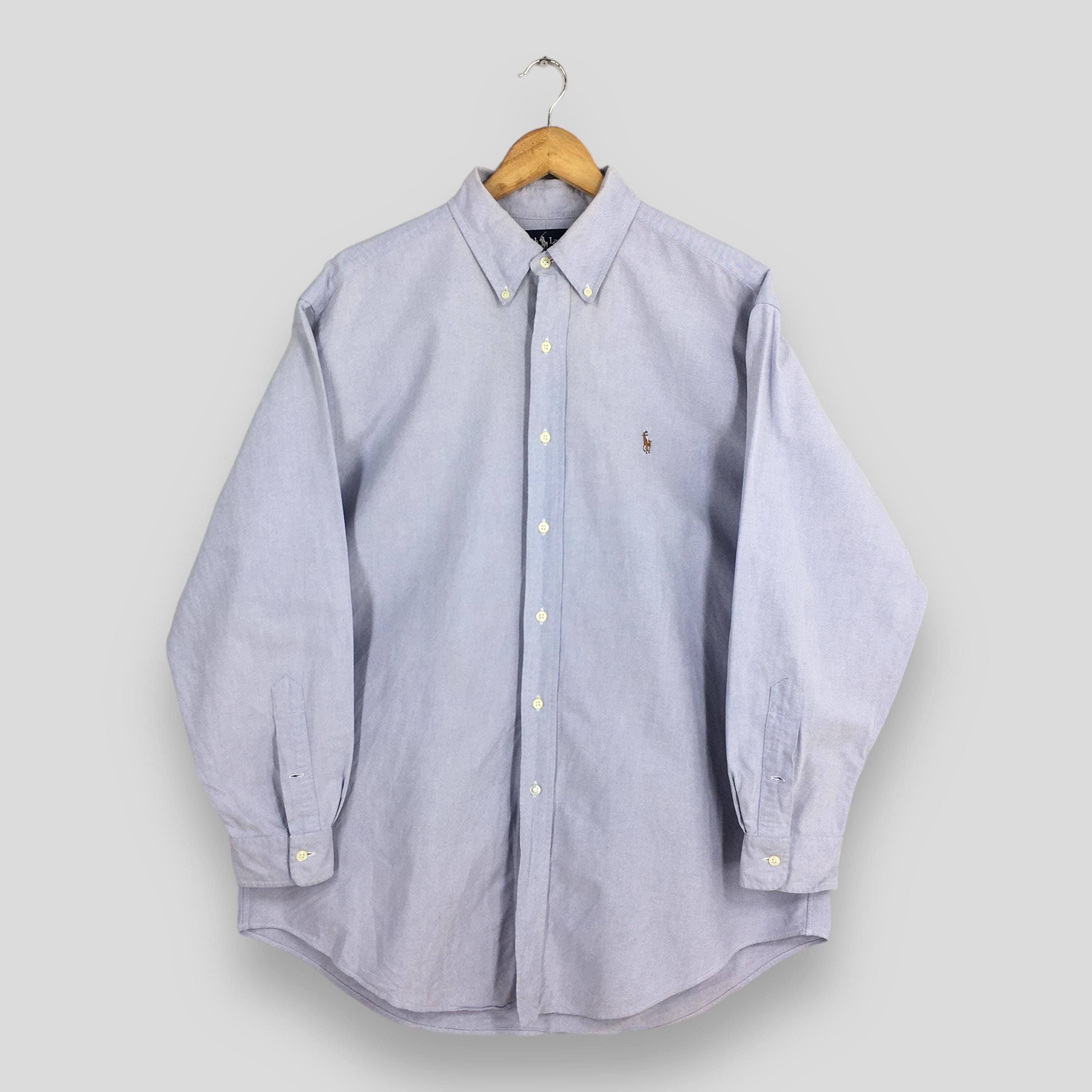 Polo Ralph Lauren × RRL Ralph Lauren × Ralph Lauren Vintage Ralph Lauren Blue Casual Shirt XLarge Size US XL / EU 56 / 4 - 1 Thumbnail