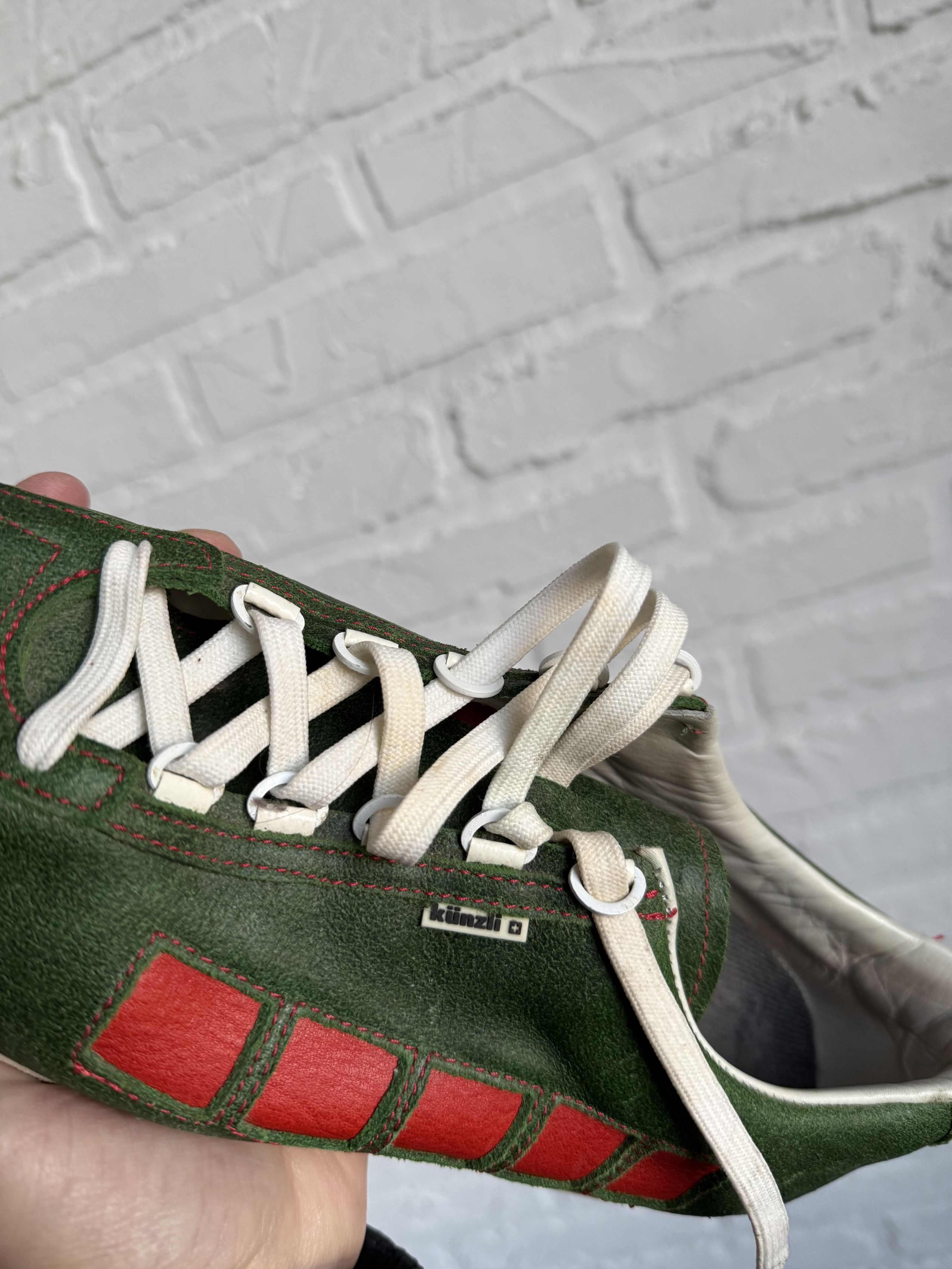 Other Kunzli Swiss made classic leather sneakers green red Size US 6.5 / EU 39-40 - 11 Thumbnail