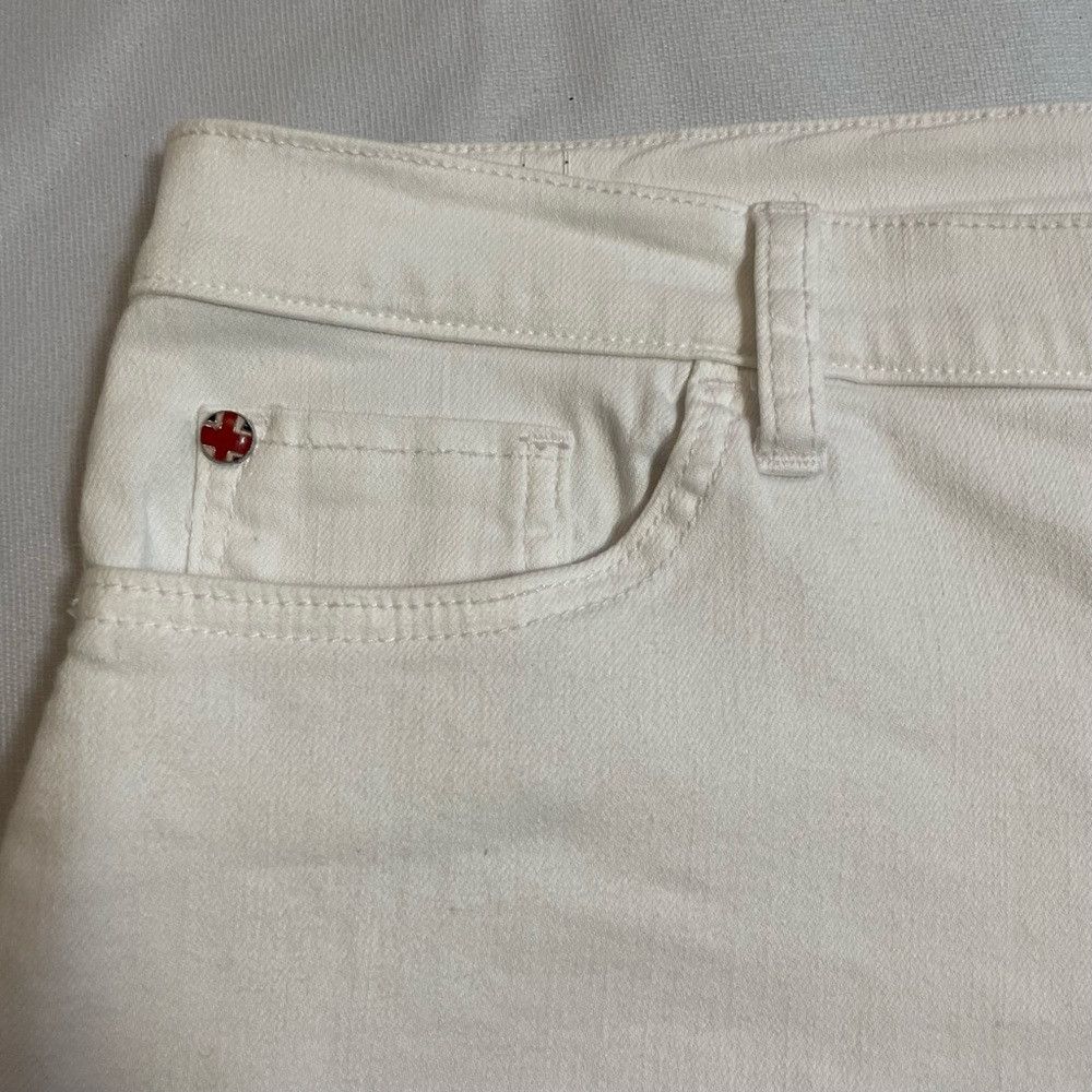 Hudson NWT New $145 Hudson White Gracie Mid-Rise Raw-Edge Shorts S Size 33" - 7 Thumbnail