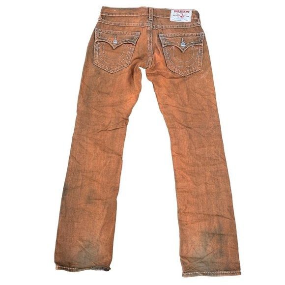True Religion Rare True Religion Jeans Size 30 STRAIGHT Orange Stitch Size US 30 / EU 46 - 2 Thumbnail