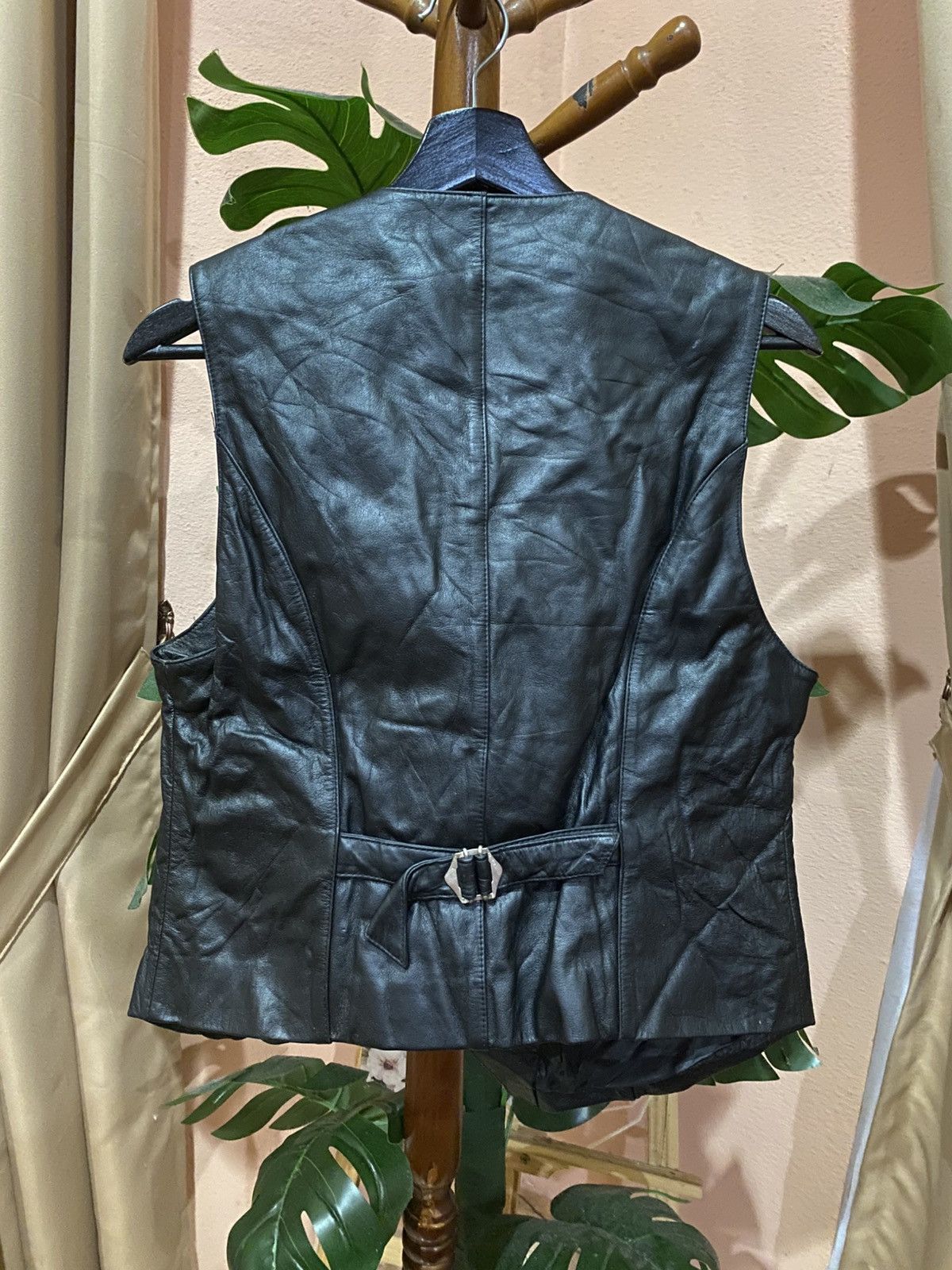 Other Vintage Kumho Black Leather Vest Deep Classic Western Style Size US M / EU 48-50 / 2 - 5 Thumbnail