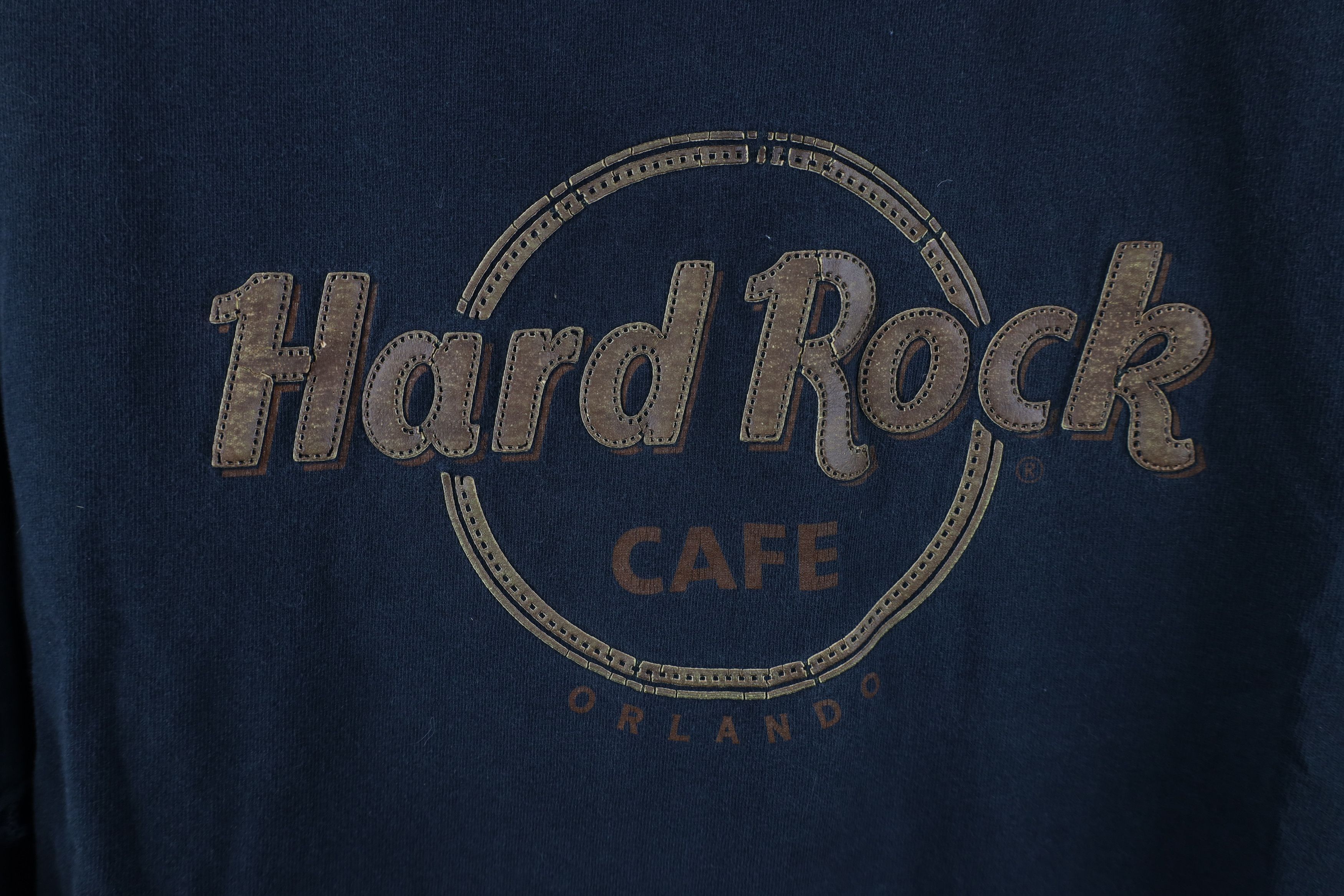 Hard Rock Cafe Vintage 90s Hard Rock Cafe Spell Out Orlando T-Shirt Black Size US XL / EU 56 / 4 - 4 Thumbnail