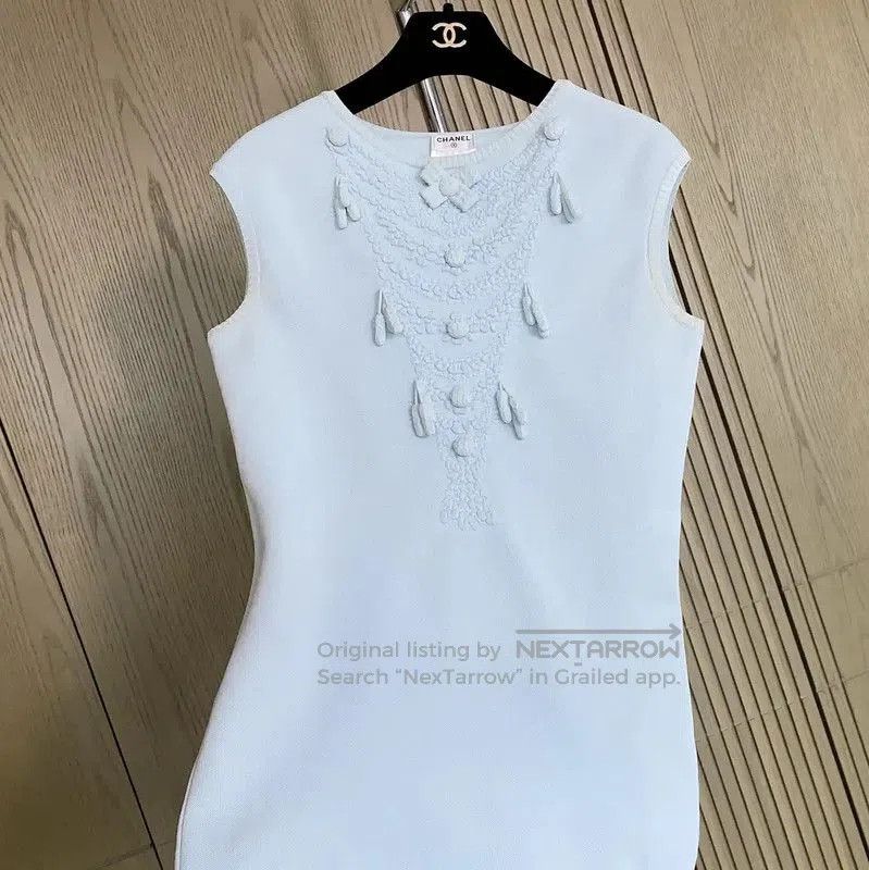 Chanel Chanel Light Blue Sleeveless Cotton Top . Size M / US 6-8 / IT 42-44 - 5 Thumbnail