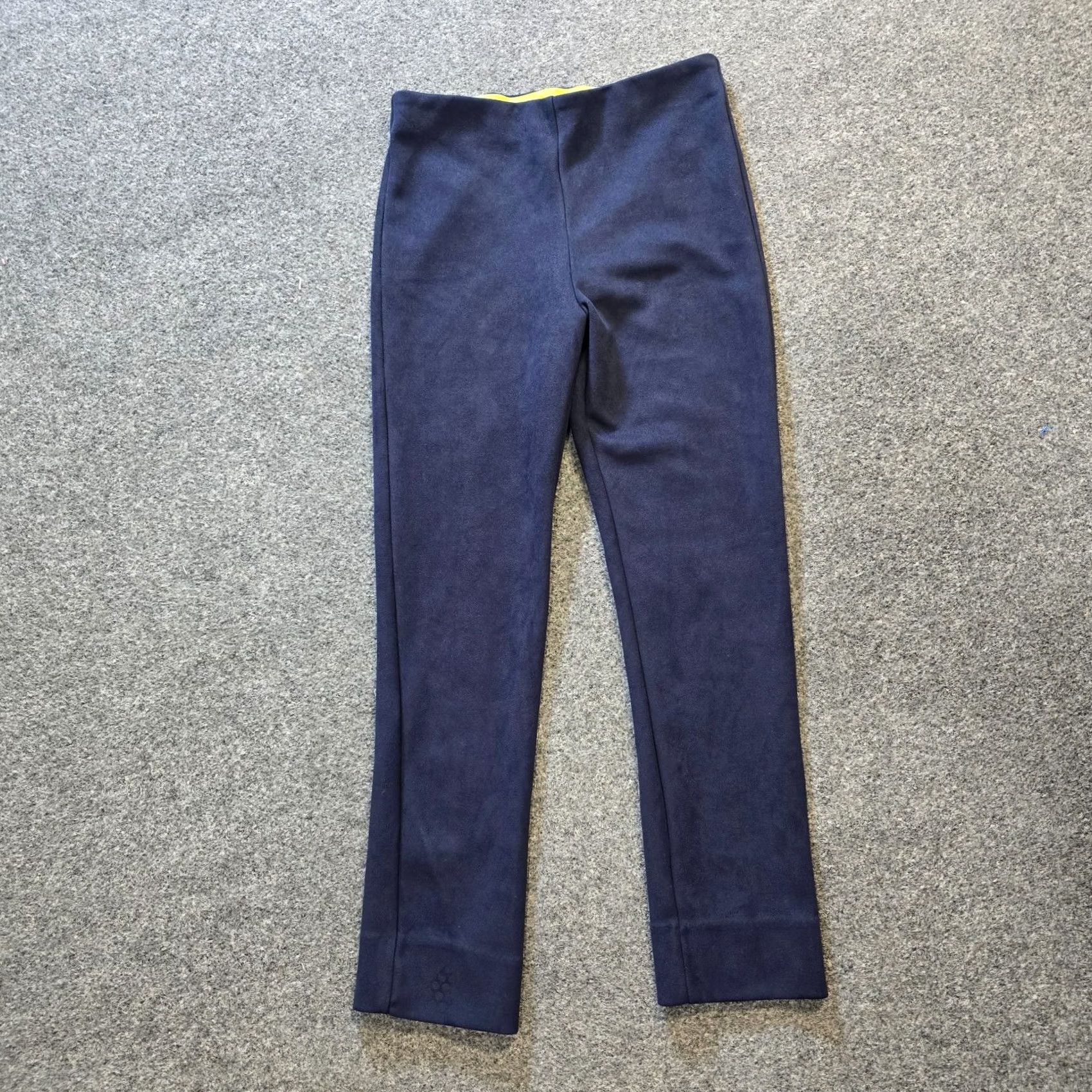Vintage Gretchen Scott Pants Womens XS Blue Faux Suede Cropped Skinny Fitted Casual Size 26" / US 2 / IT 38 - 2 Thumbnail