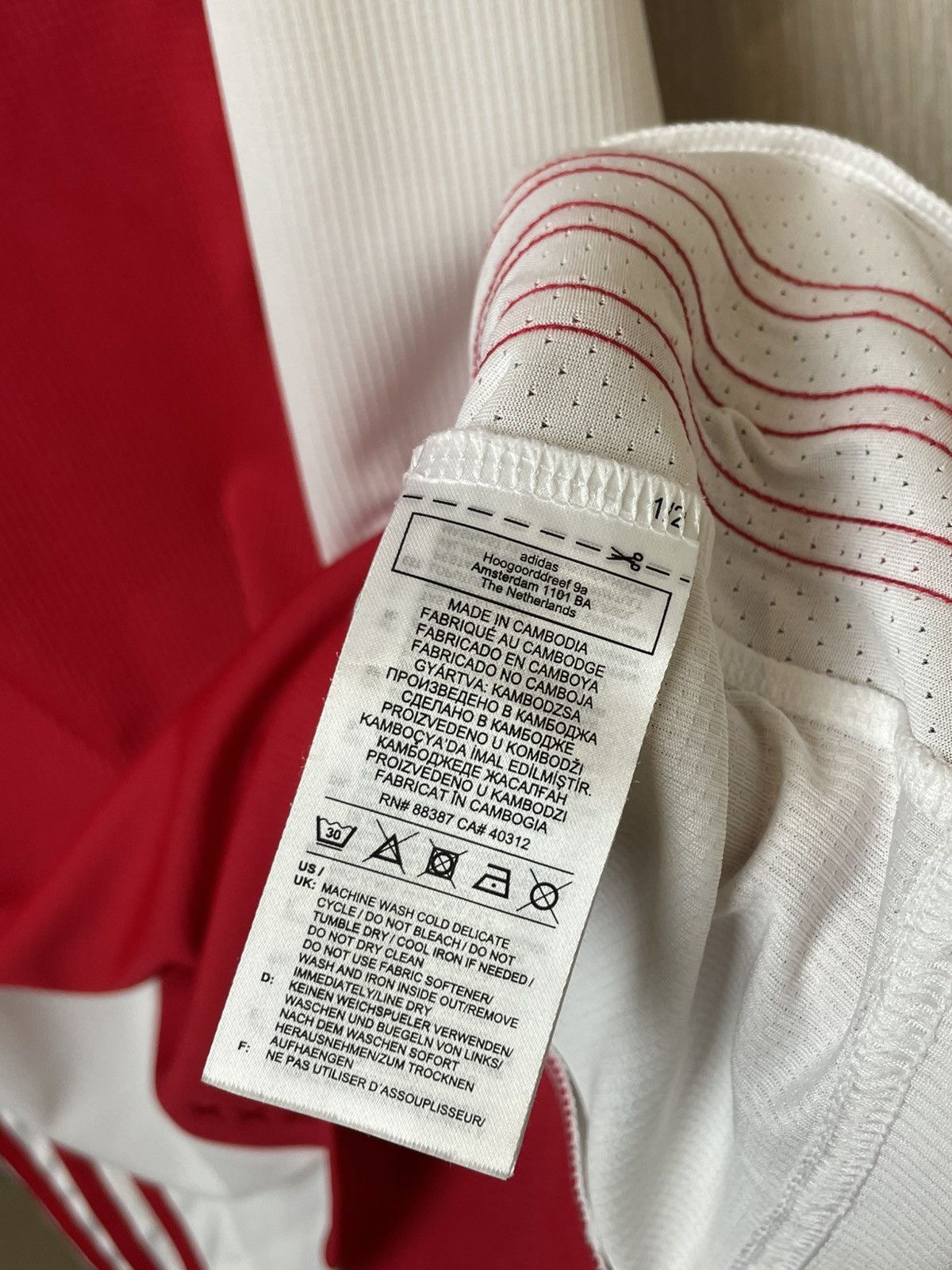 Adidas AJAX AMSTERDAM 2019 2020 HOME FOOTBALL SHIRT SOCCER JERSEY Size US XL / EU 56 / 4 - 11 Thumbnail